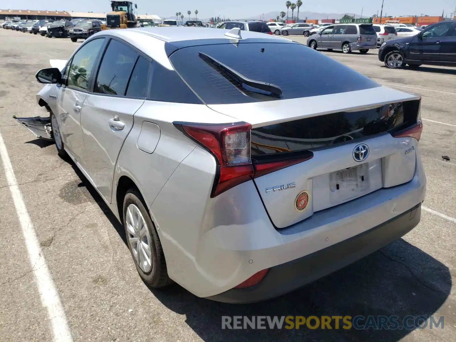 3 Photograph of a damaged car JTDKARFU9K3081442 TOYOTA PRIUS 2019