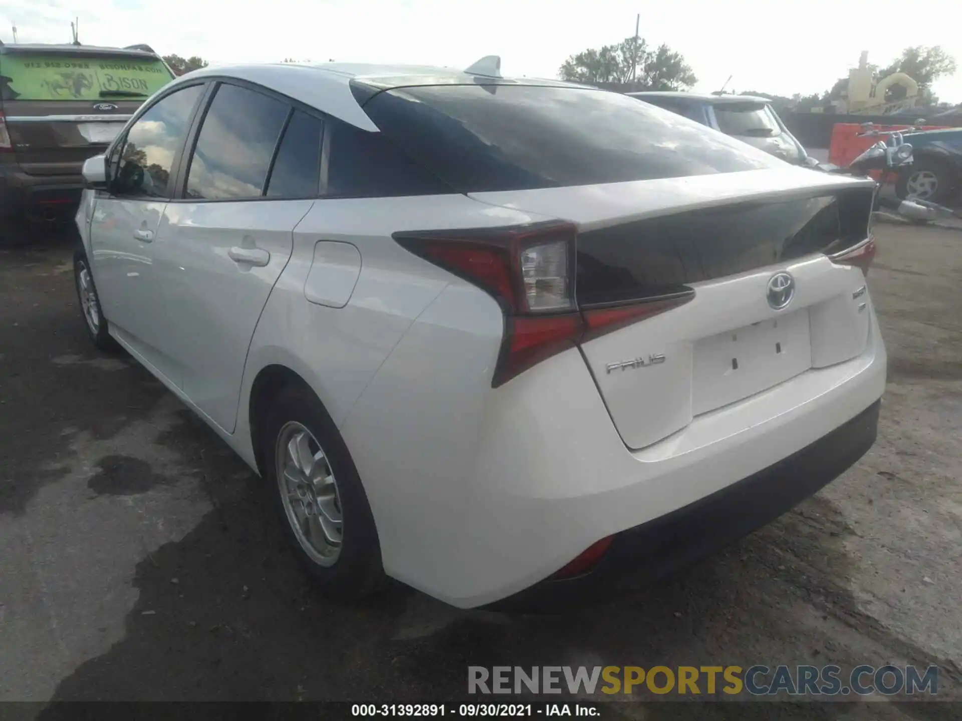 3 Photograph of a damaged car JTDKARFU9K3082655 TOYOTA PRIUS 2019