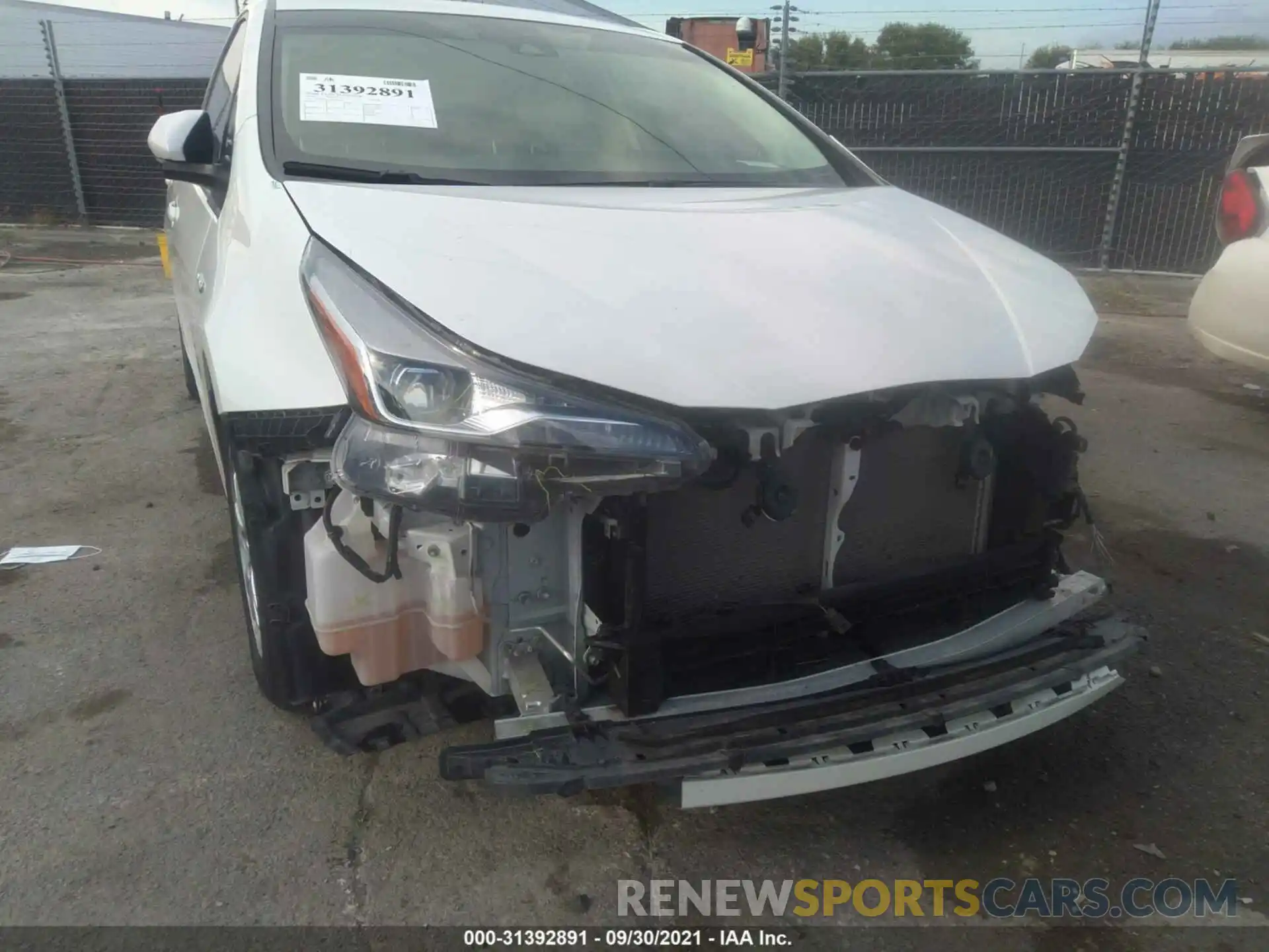 6 Photograph of a damaged car JTDKARFU9K3082655 TOYOTA PRIUS 2019