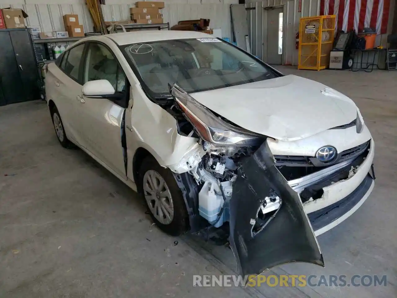 1 Photograph of a damaged car JTDKARFU9K3083966 TOYOTA PRIUS 2019