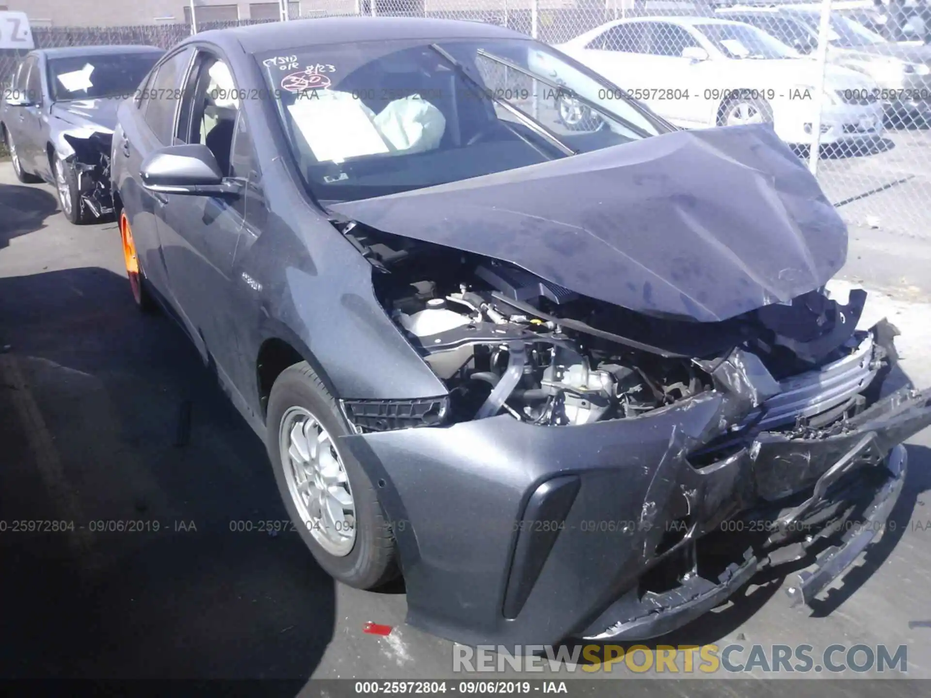1 Photograph of a damaged car JTDKARFU9K3084096 TOYOTA PRIUS 2019