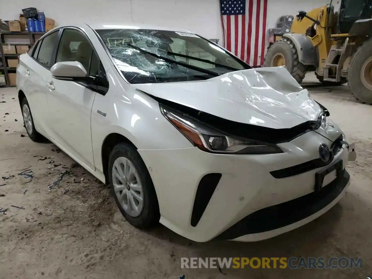 1 Photograph of a damaged car JTDKARFU9K3084289 TOYOTA PRIUS 2019