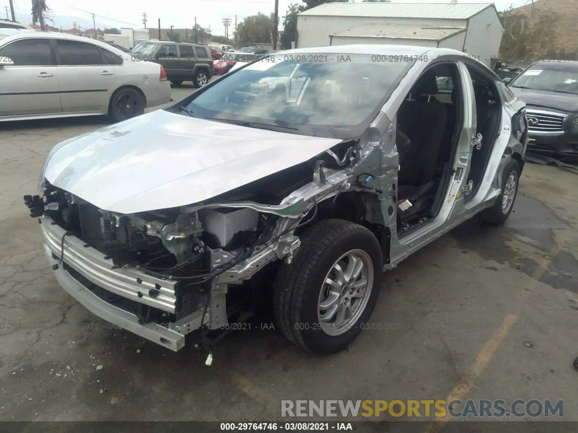 2 Photograph of a damaged car JTDKARFU9K3085457 TOYOTA PRIUS 2019