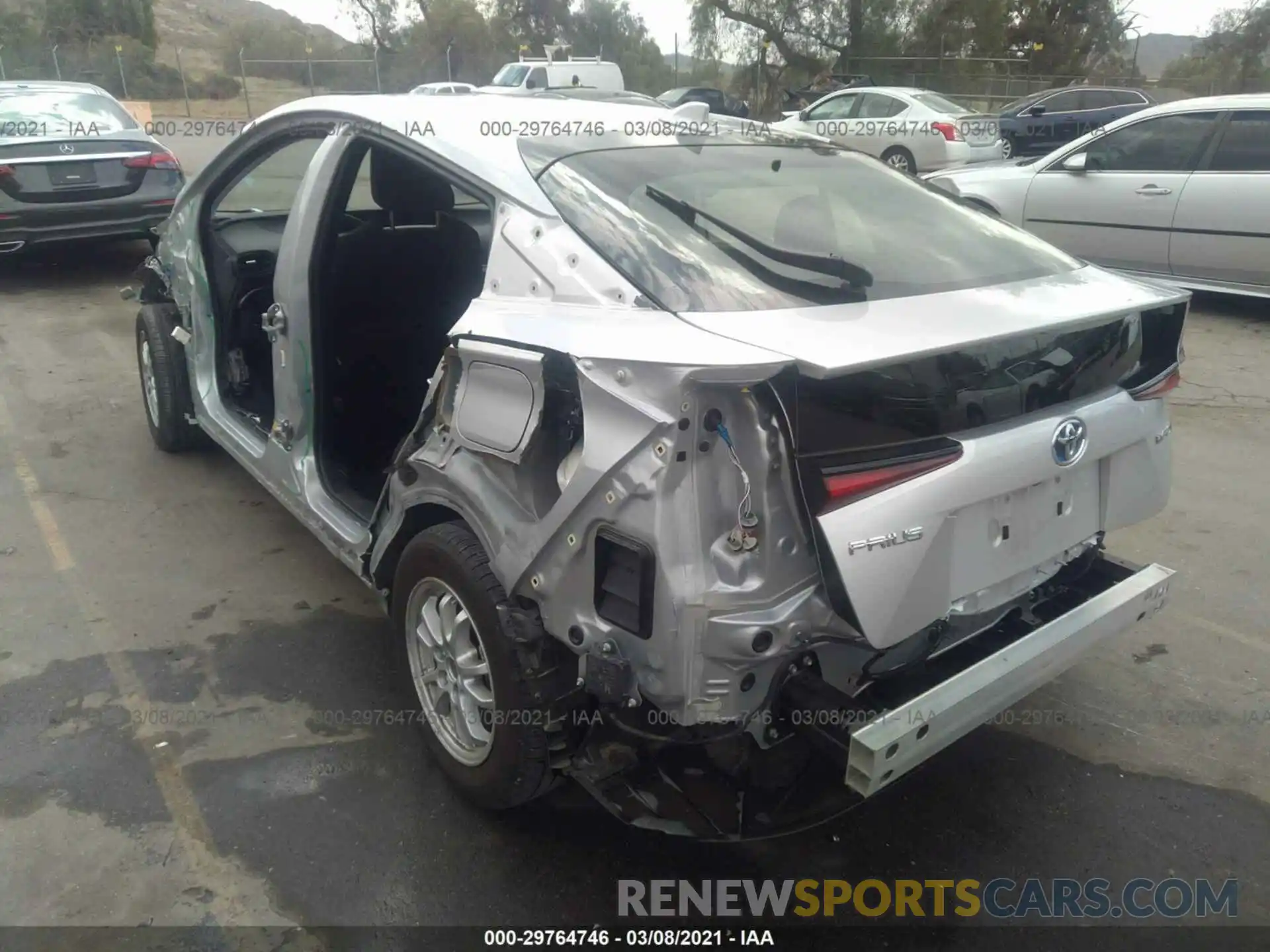 3 Photograph of a damaged car JTDKARFU9K3085457 TOYOTA PRIUS 2019