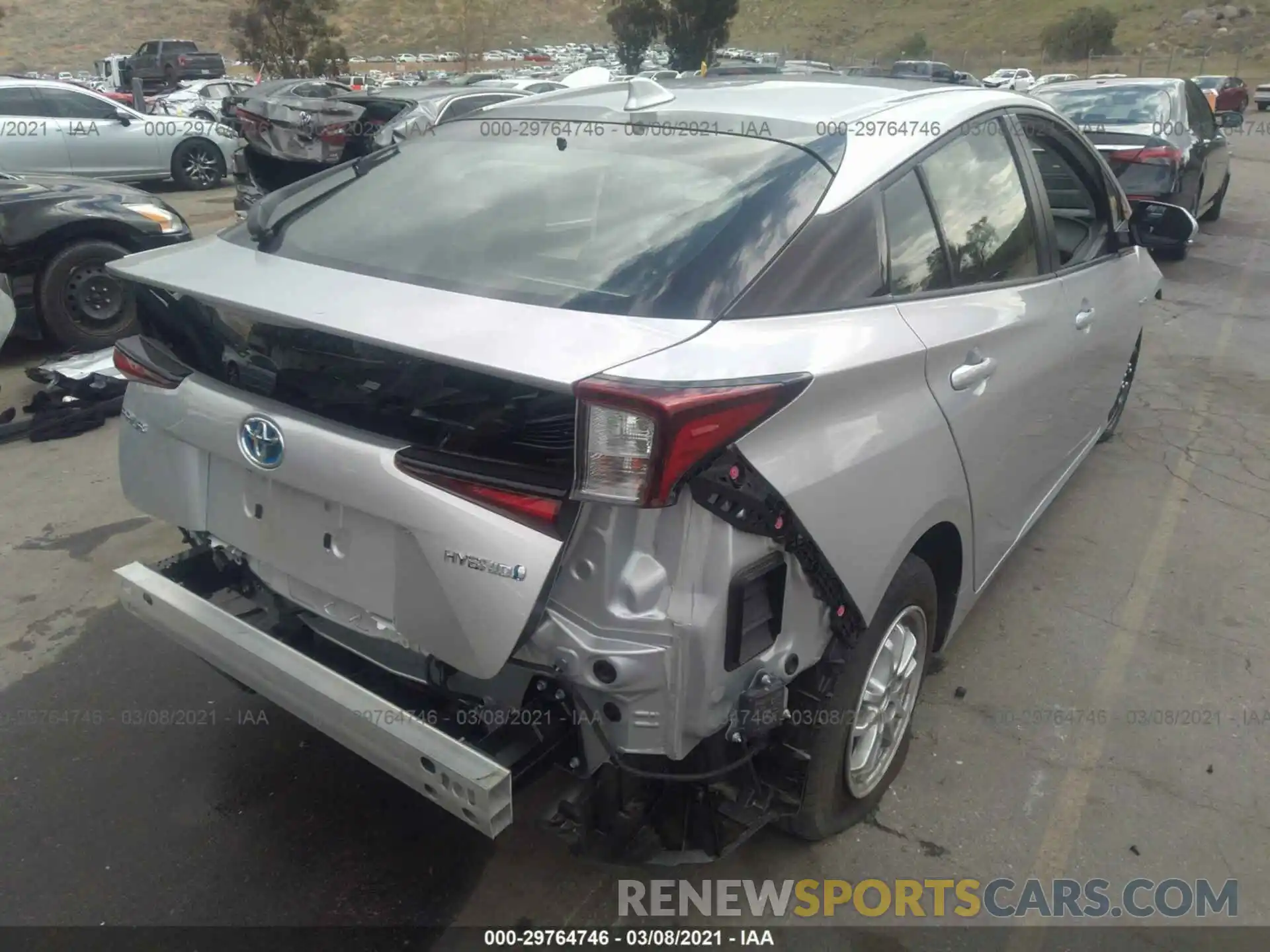 4 Photograph of a damaged car JTDKARFU9K3085457 TOYOTA PRIUS 2019