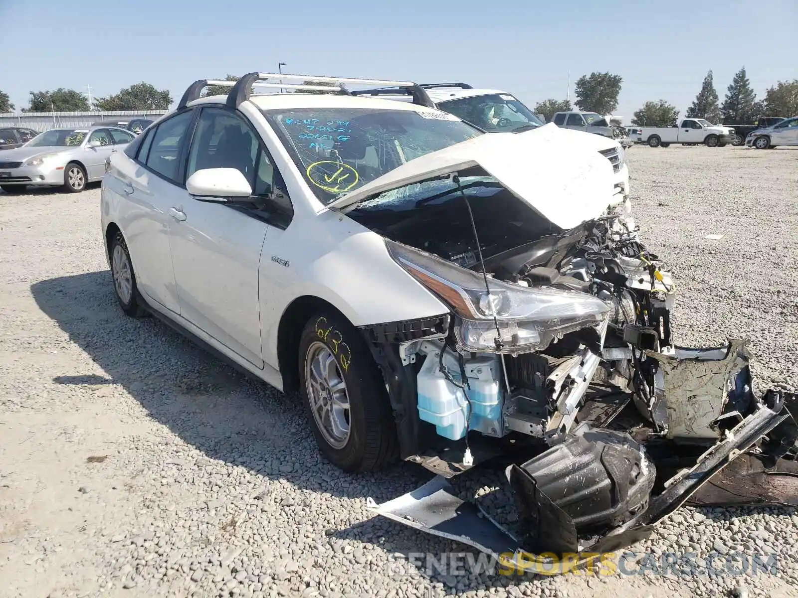 1 Photograph of a damaged car JTDKARFU9K3085541 TOYOTA PRIUS 2019