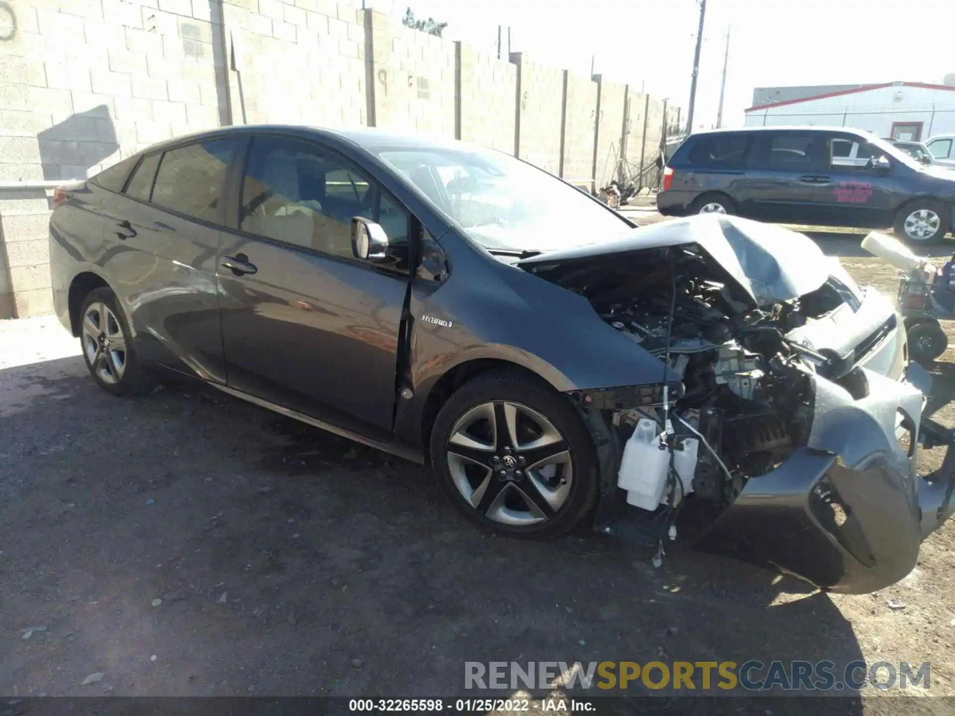 1 Photograph of a damaged car JTDKARFU9K3086589 TOYOTA PRIUS 2019