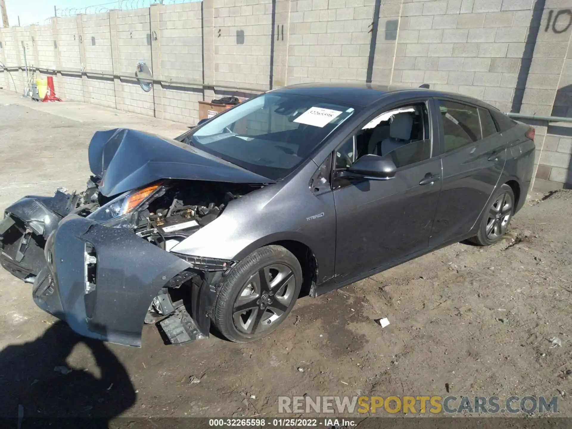 2 Photograph of a damaged car JTDKARFU9K3086589 TOYOTA PRIUS 2019