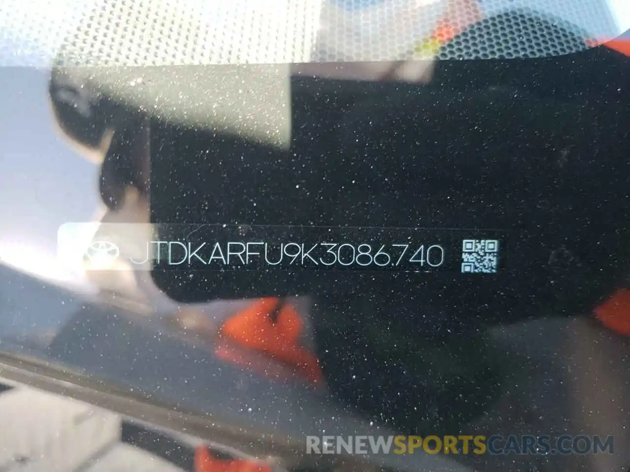 10 Photograph of a damaged car JTDKARFU9K3086740 TOYOTA PRIUS 2019