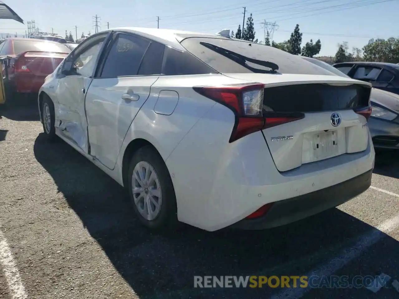 3 Фотография поврежденного автомобиля JTDKARFU9K3086740 TOYOTA PRIUS 2019