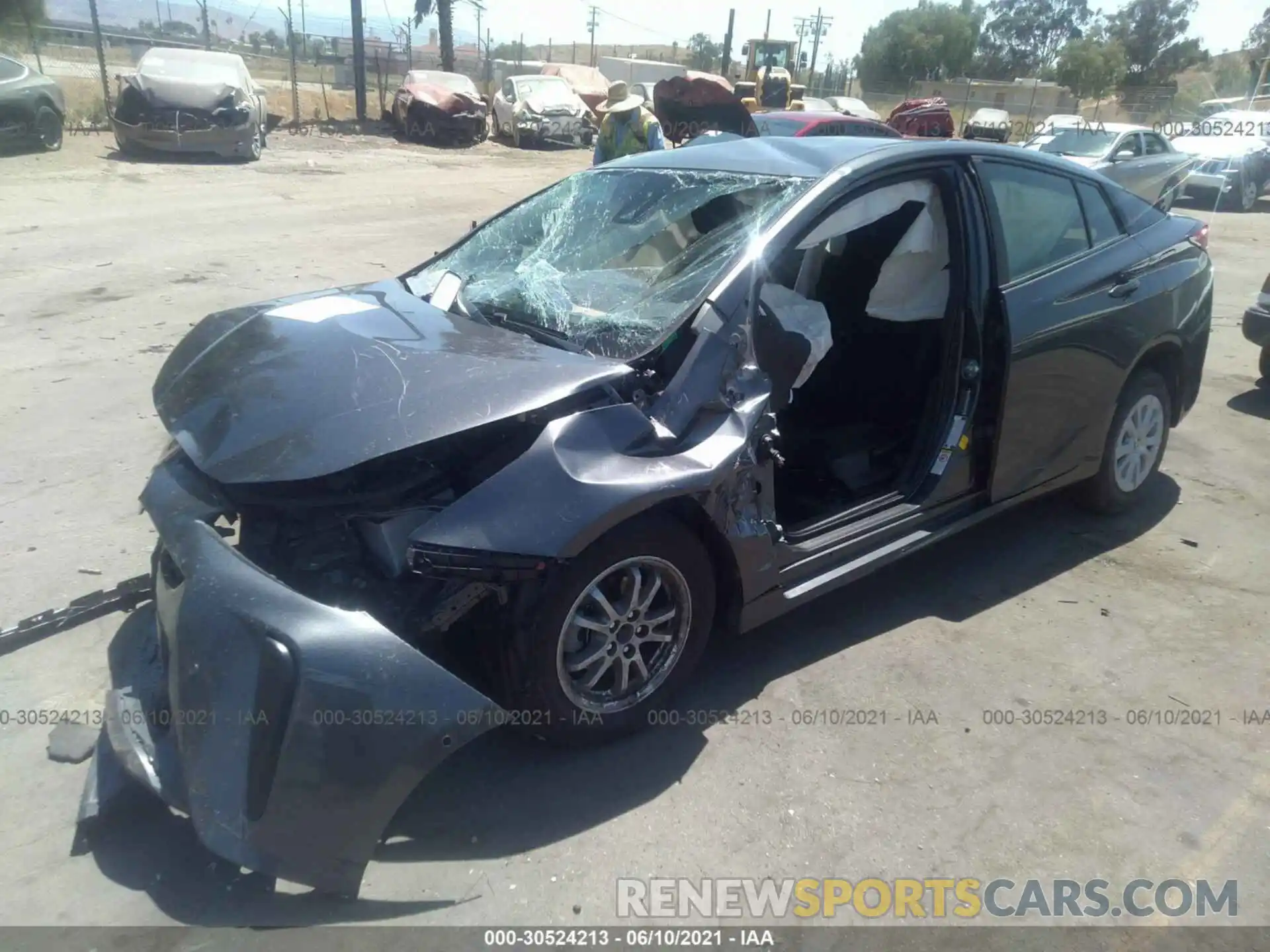 2 Photograph of a damaged car JTDKARFU9K3087418 TOYOTA PRIUS 2019