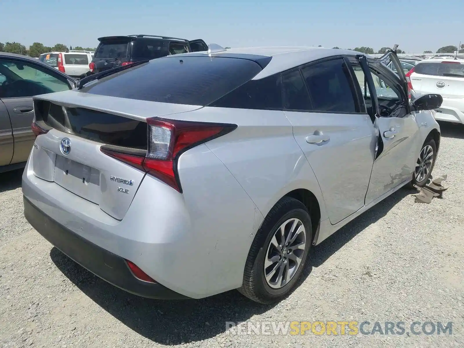 4 Фотография поврежденного автомобиля JTDKARFU9K3089346 TOYOTA PRIUS 2019