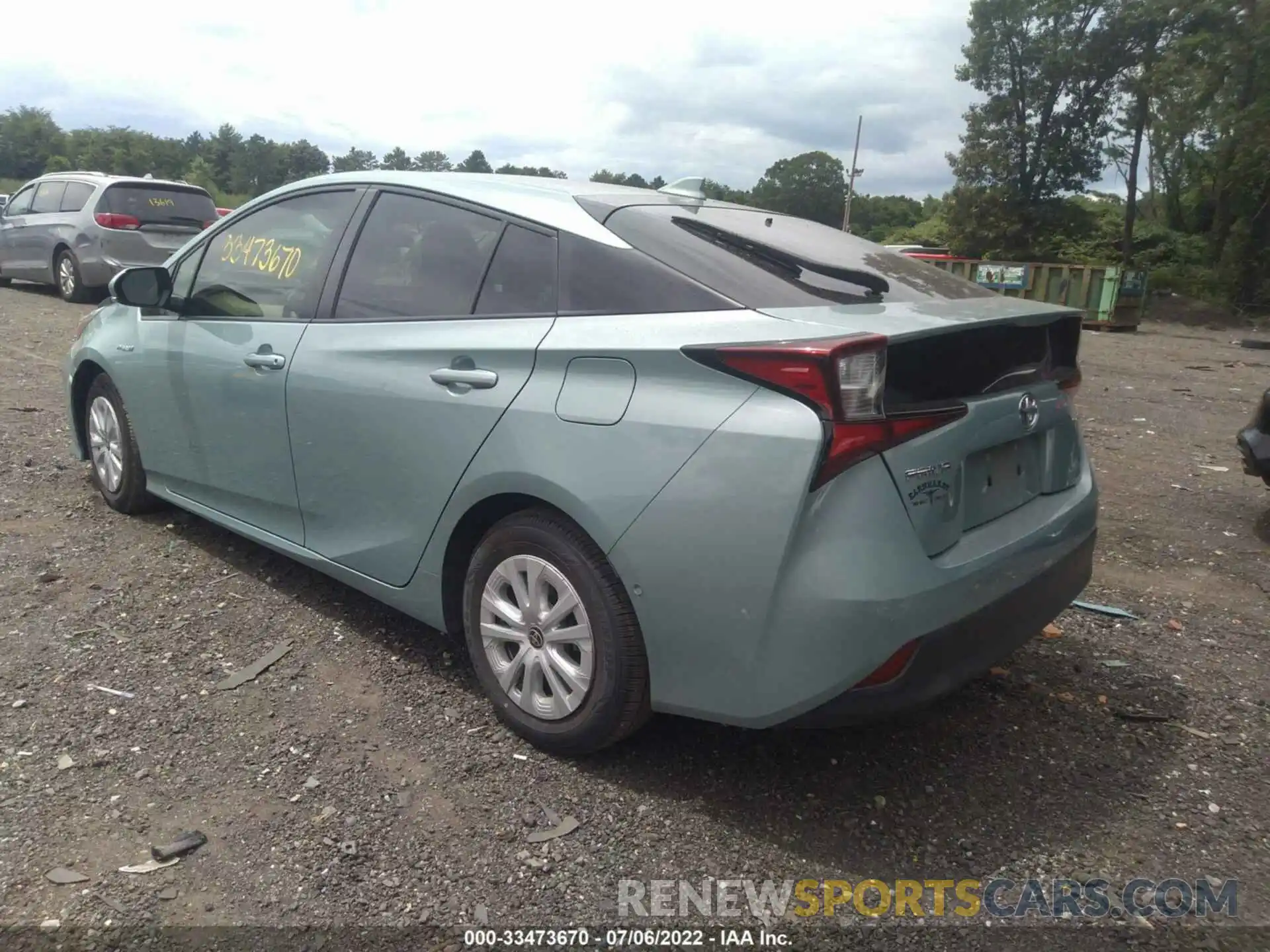 3 Photograph of a damaged car JTDKARFU9K3089637 TOYOTA PRIUS 2019