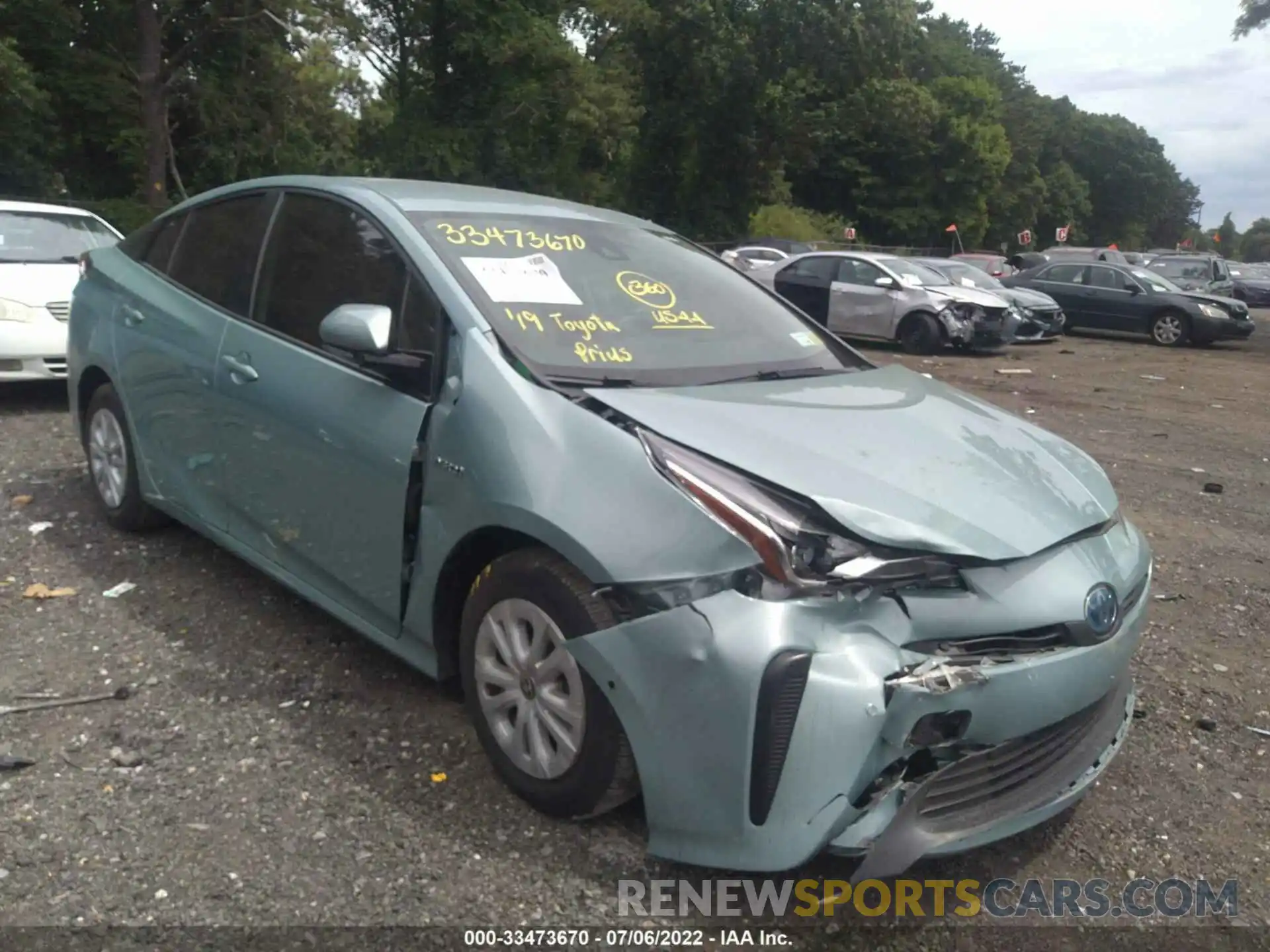 6 Photograph of a damaged car JTDKARFU9K3089637 TOYOTA PRIUS 2019