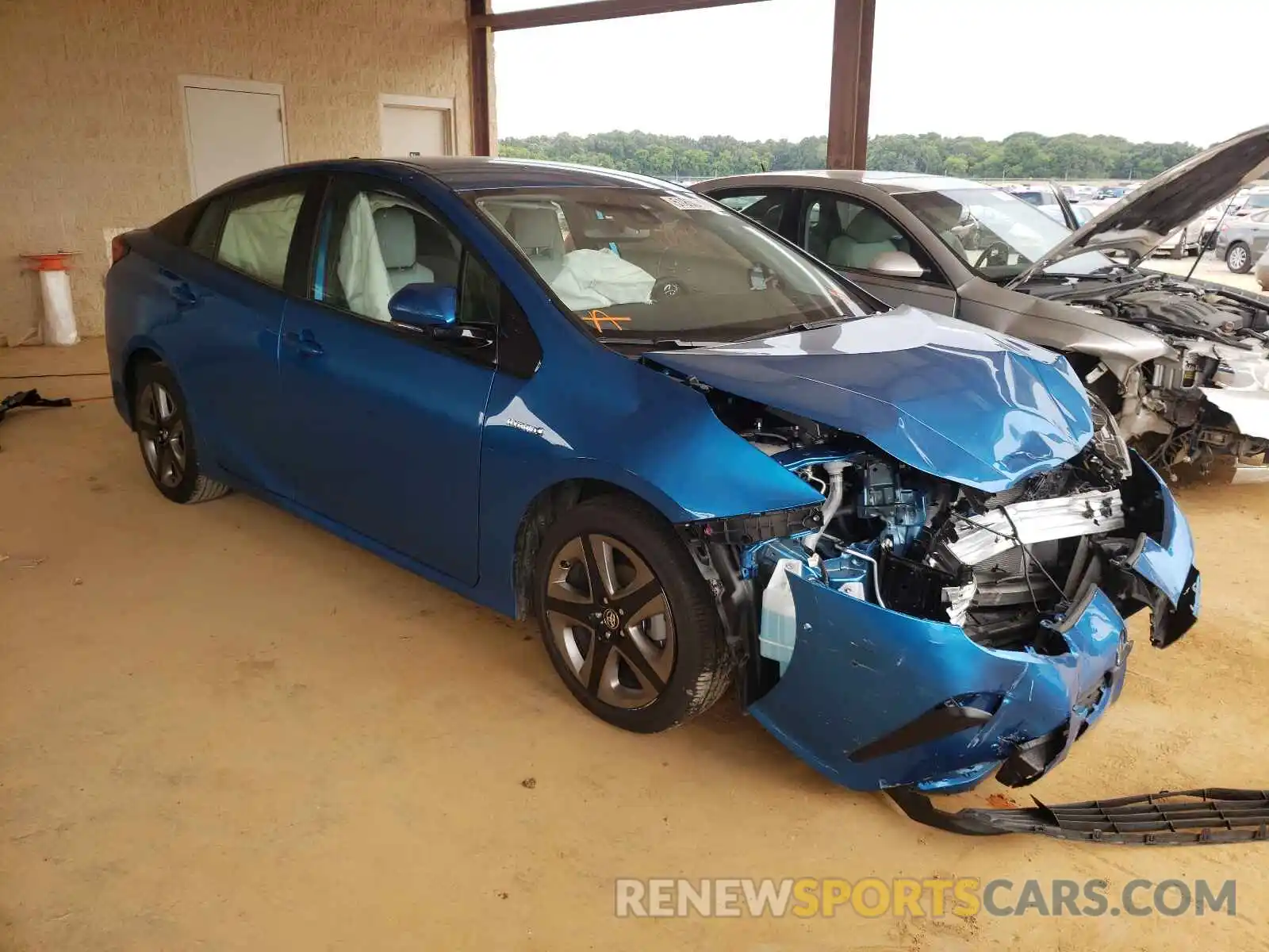 1 Photograph of a damaged car JTDKARFU9K3090951 TOYOTA PRIUS 2019