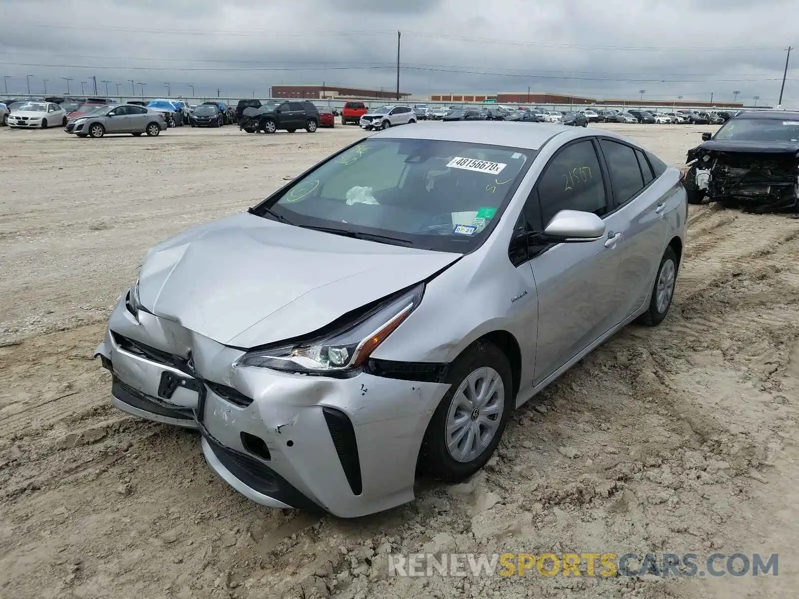 2 Фотография поврежденного автомобиля JTDKARFU9K3091209 TOYOTA PRIUS 2019