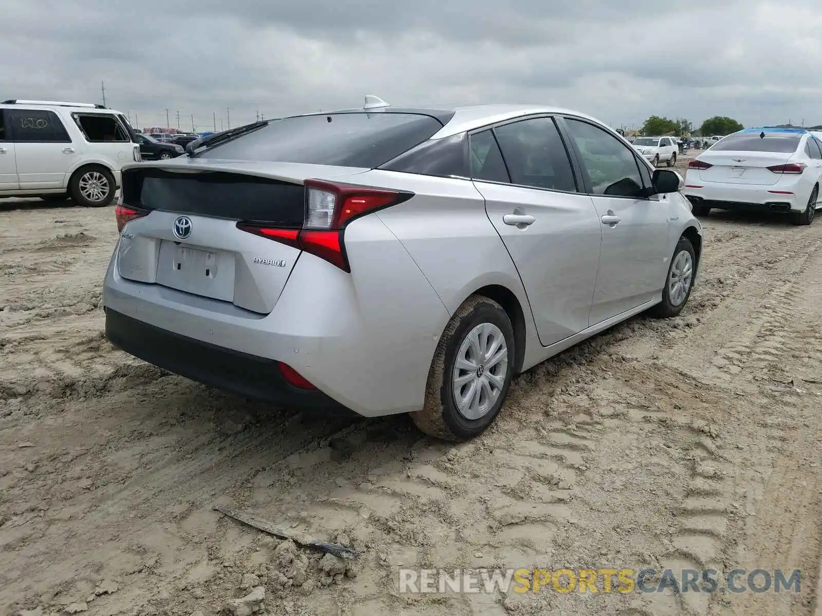 4 Фотография поврежденного автомобиля JTDKARFU9K3091209 TOYOTA PRIUS 2019