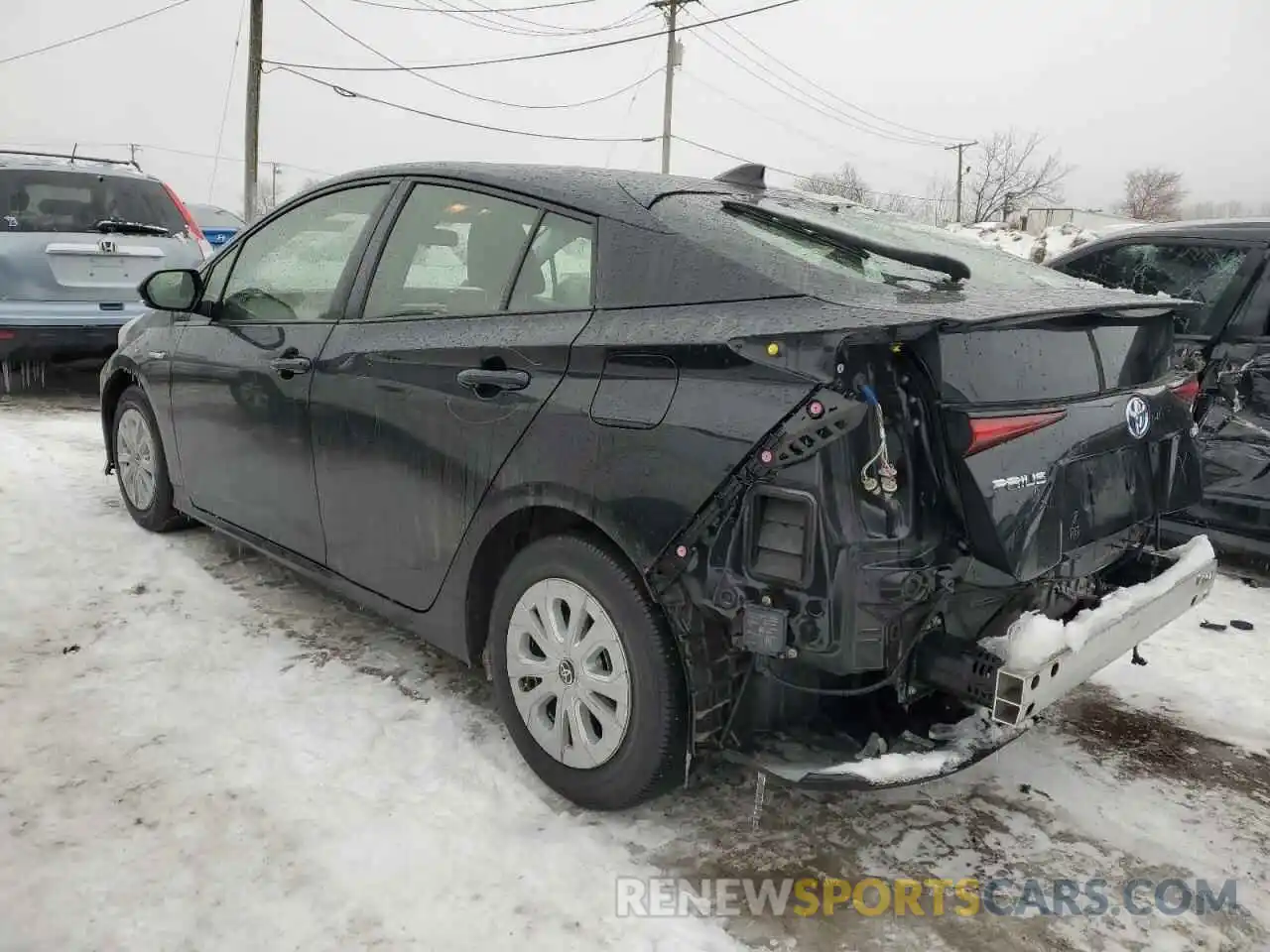 2 Photograph of a damaged car JTDKARFU9K3092294 TOYOTA PRIUS 2019