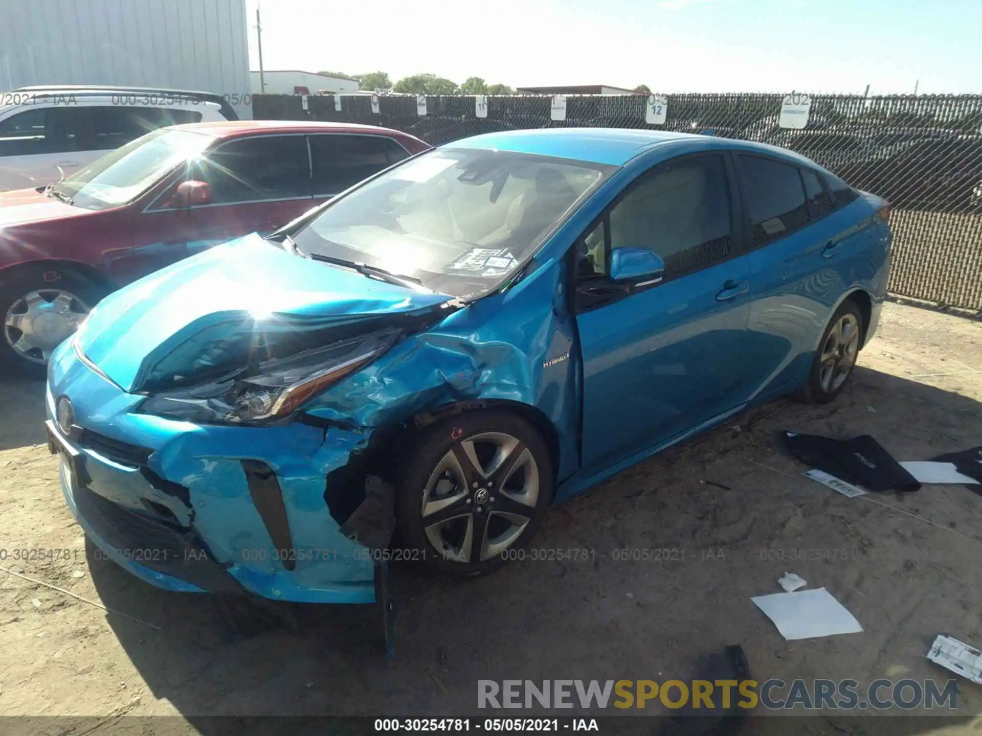 6 Photograph of a damaged car JTDKARFU9K3092506 TOYOTA PRIUS 2019