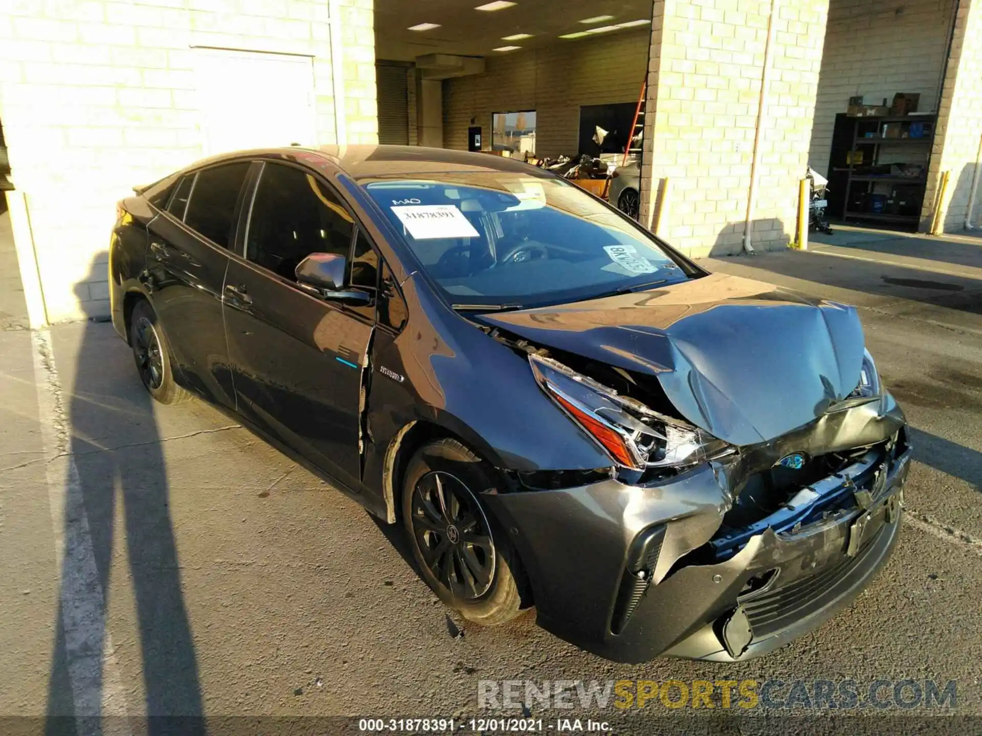 1 Photograph of a damaged car JTDKARFU9K3093820 TOYOTA PRIUS 2019