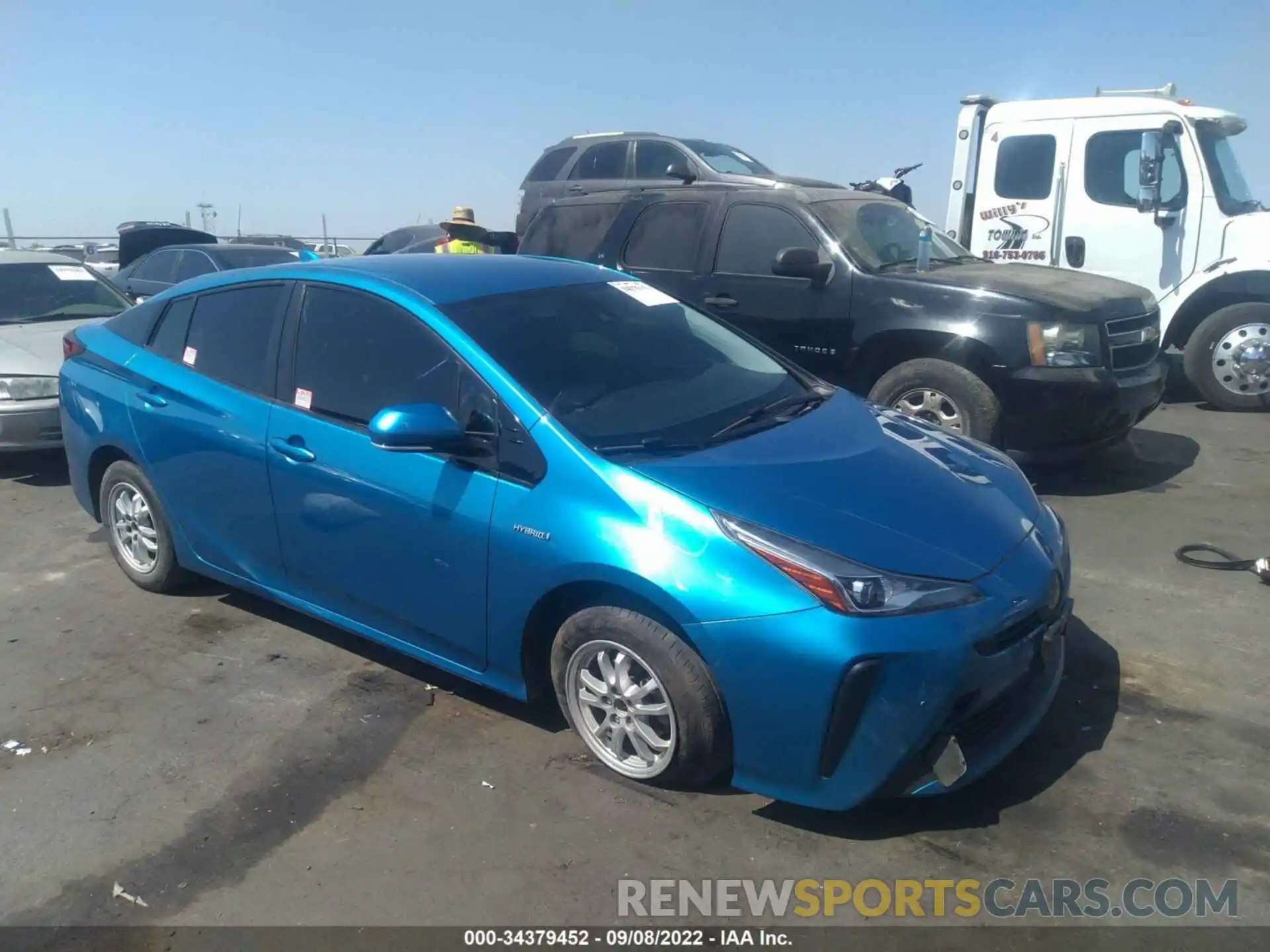 1 Photograph of a damaged car JTDKARFU9K3094479 TOYOTA PRIUS 2019