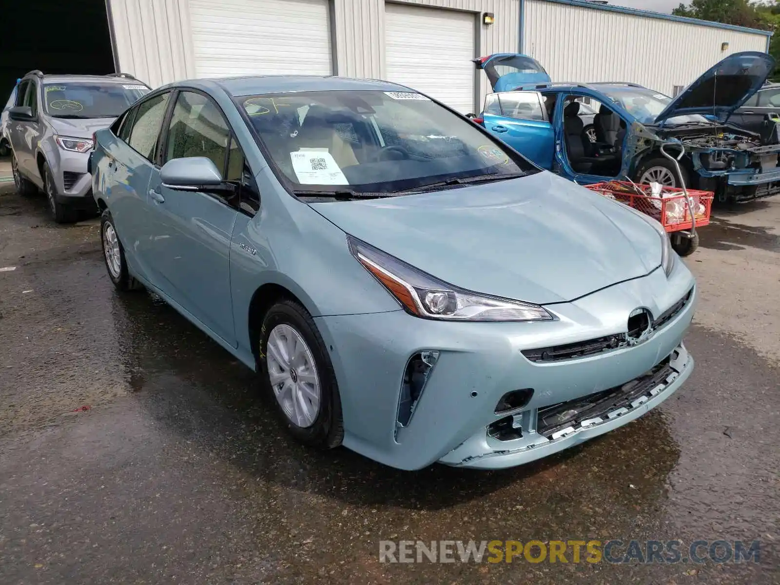 1 Photograph of a damaged car JTDKARFU9K3095826 TOYOTA PRIUS 2019