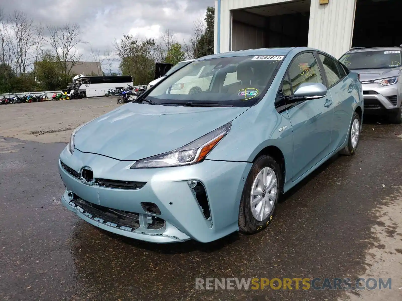 2 Фотография поврежденного автомобиля JTDKARFU9K3095826 TOYOTA PRIUS 2019