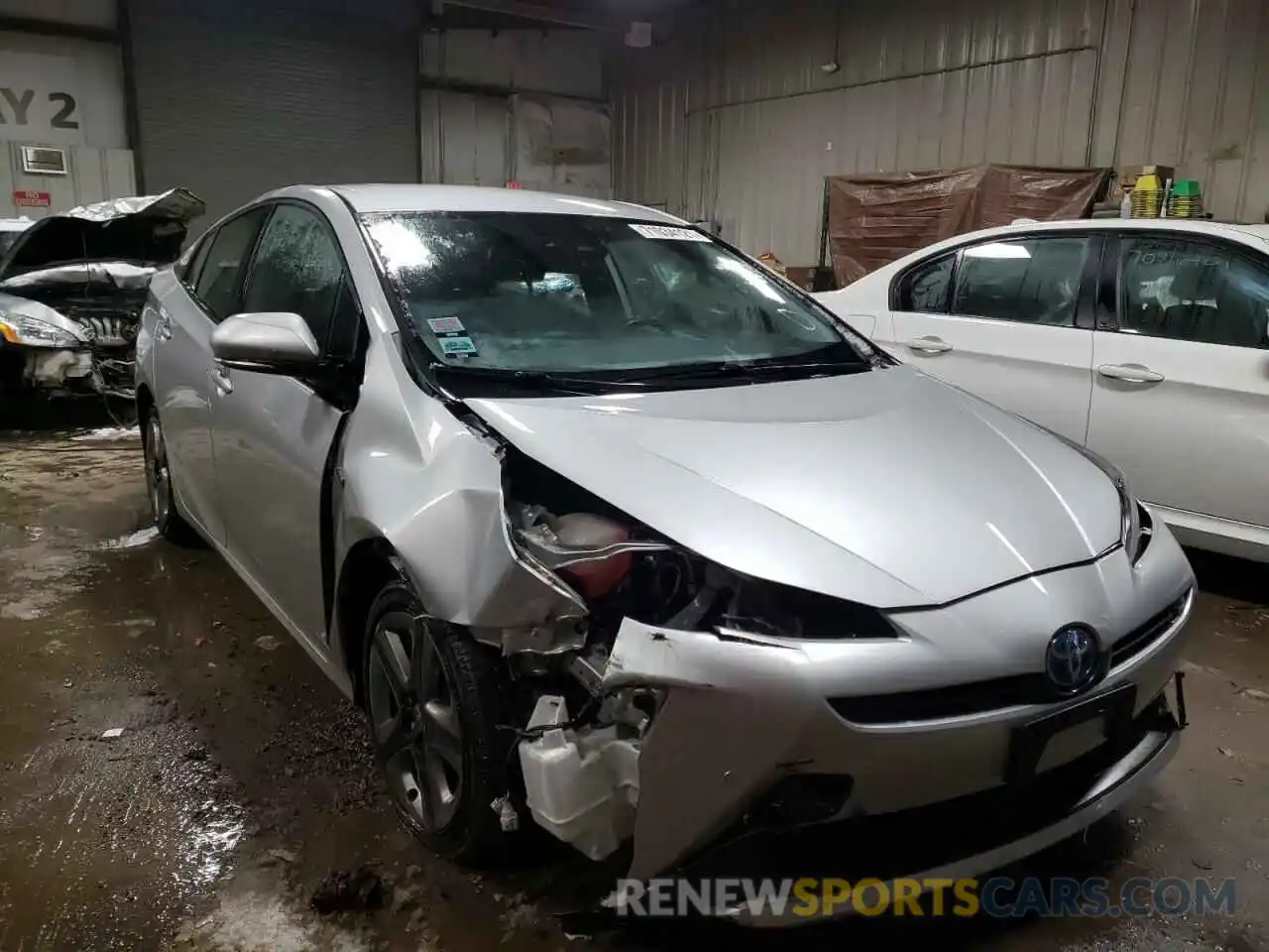 1 Photograph of a damaged car JTDKARFU9K3096006 TOYOTA PRIUS 2019