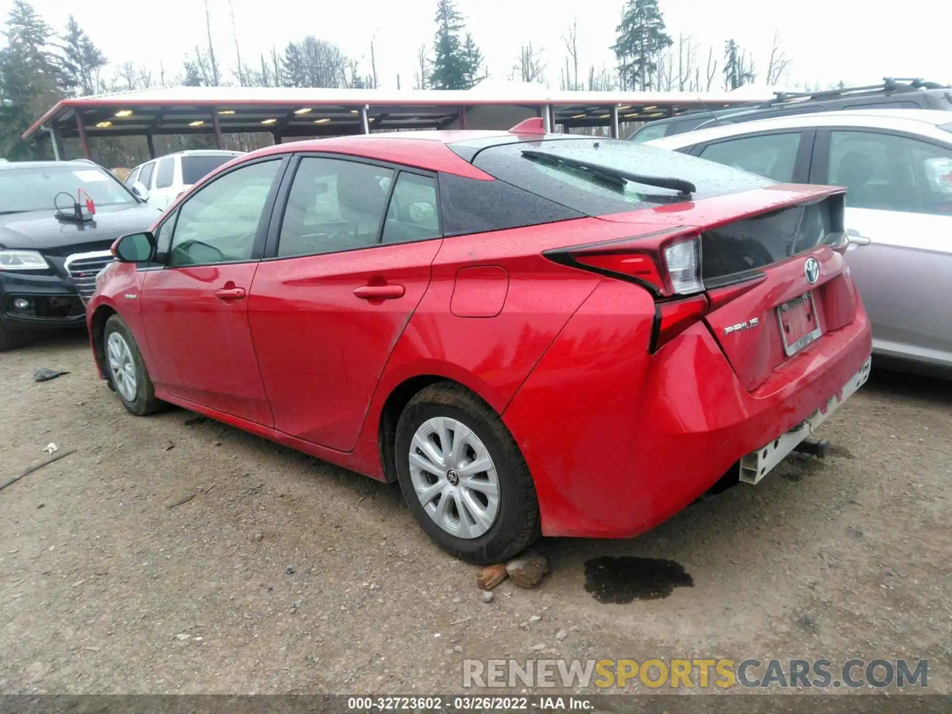 3 Фотография поврежденного автомобиля JTDKARFU9K3096717 TOYOTA PRIUS 2019