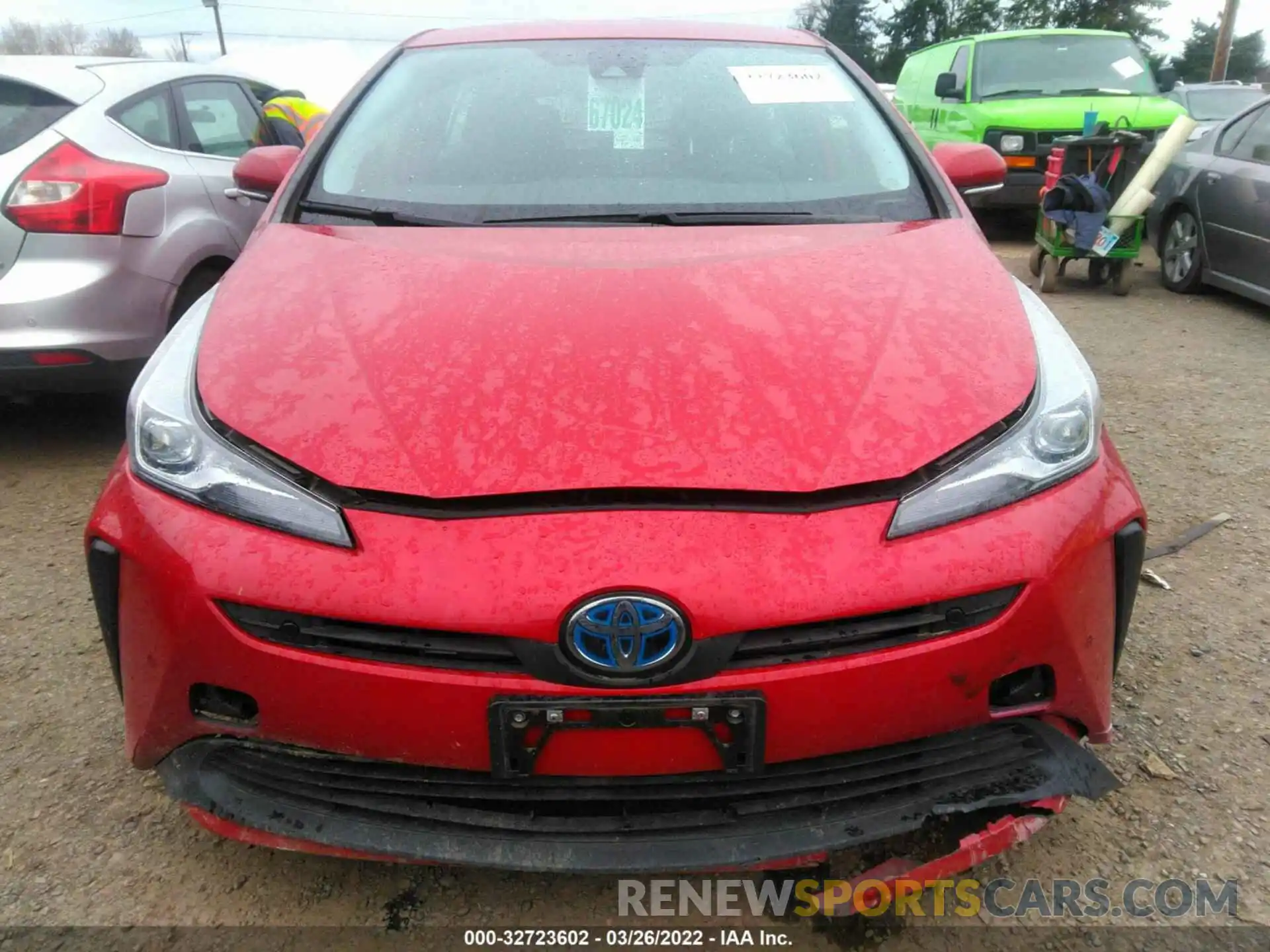 6 Photograph of a damaged car JTDKARFU9K3096717 TOYOTA PRIUS 2019