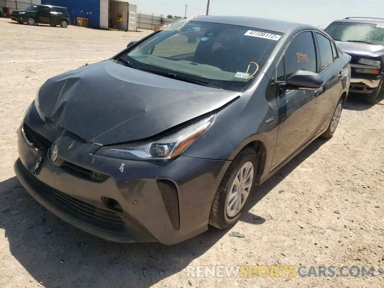 2 Photograph of a damaged car JTDKARFU9K3098385 TOYOTA PRIUS 2019