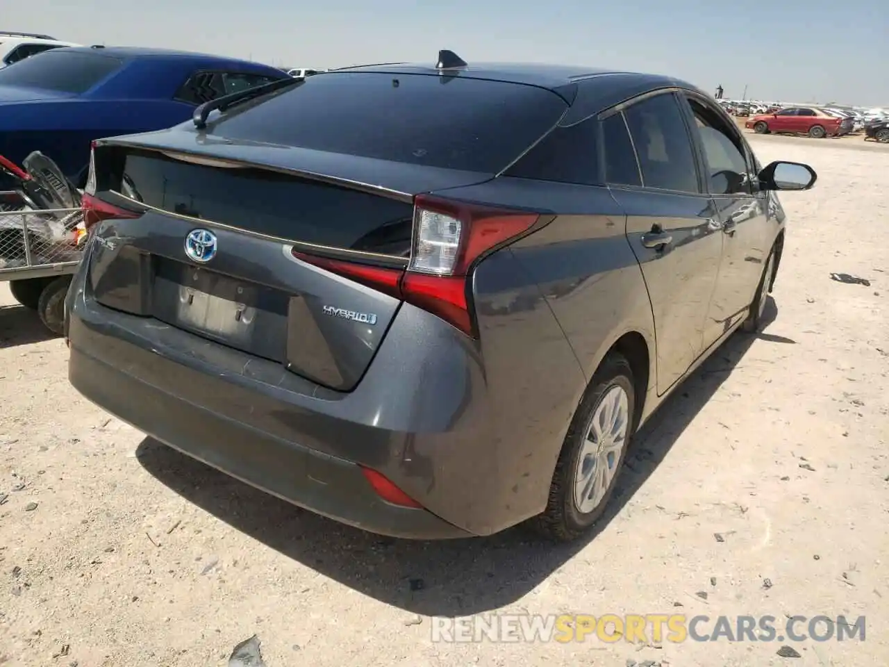 4 Photograph of a damaged car JTDKARFU9K3098385 TOYOTA PRIUS 2019