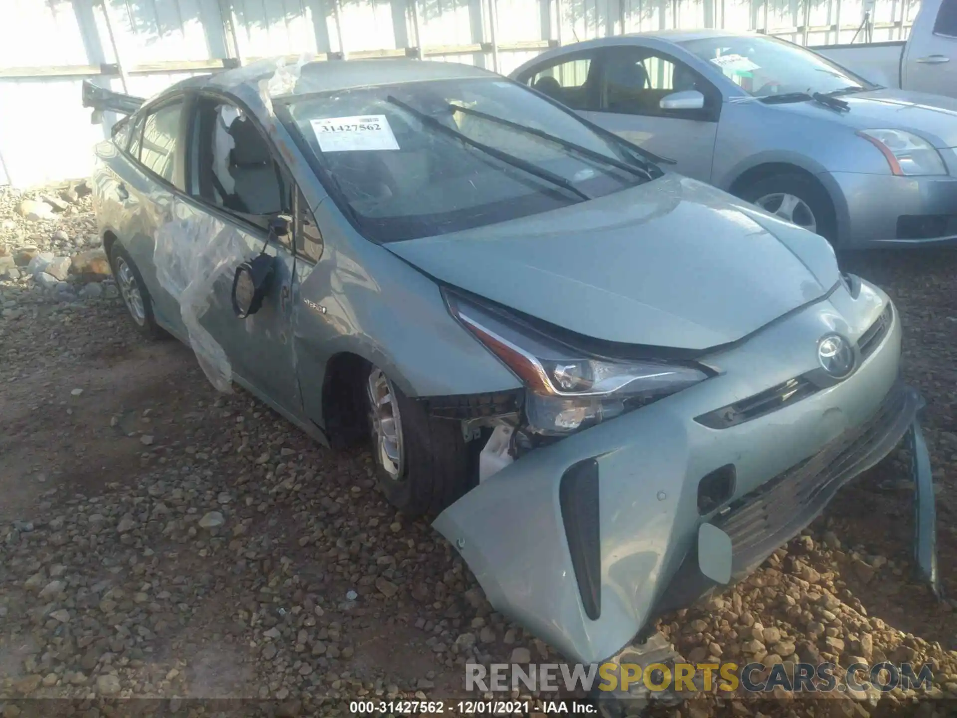 1 Photograph of a damaged car JTDKARFU9K3099231 TOYOTA PRIUS 2019