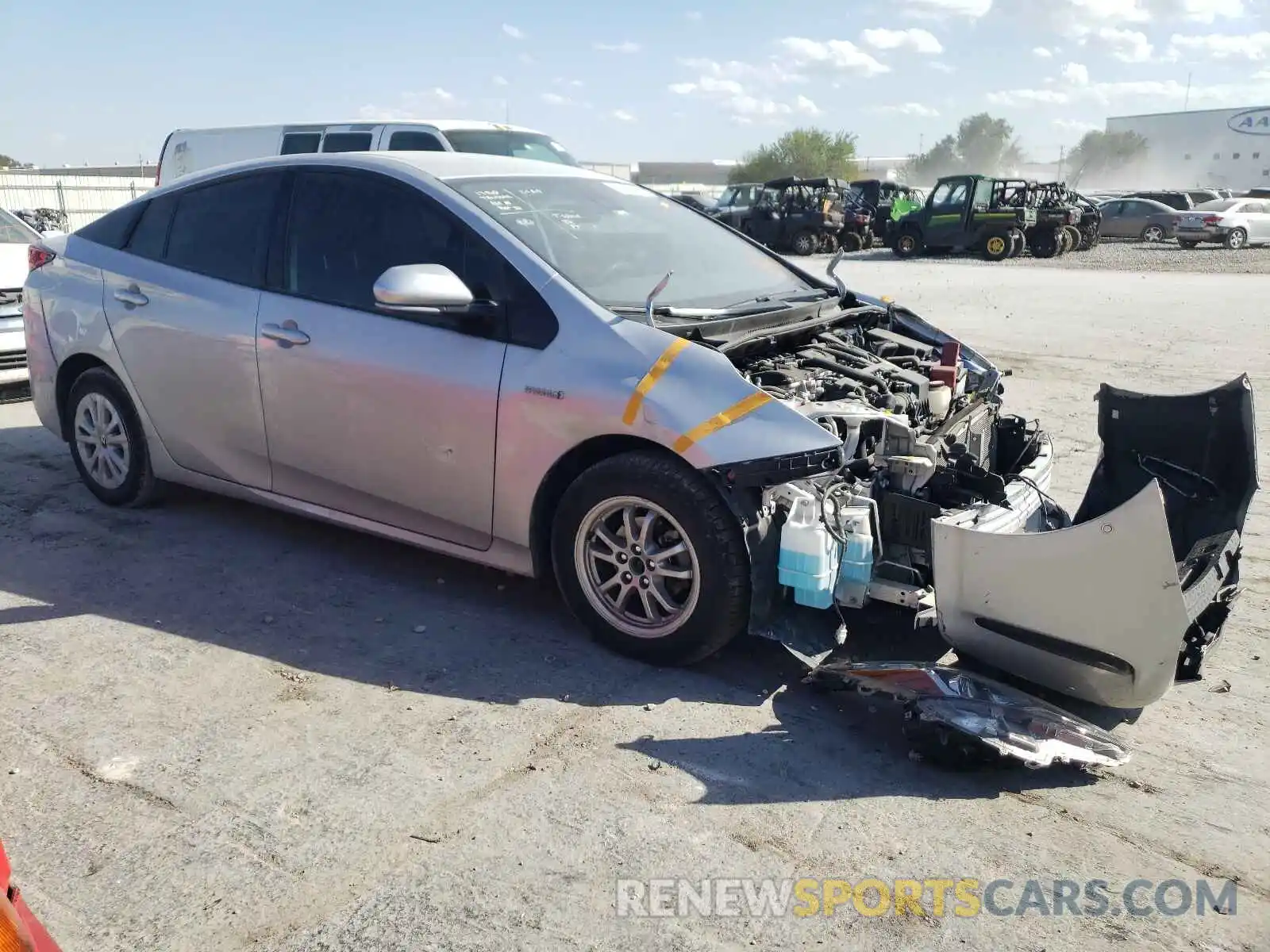 1 Photograph of a damaged car JTDKARFU9K3100247 TOYOTA PRIUS 2019