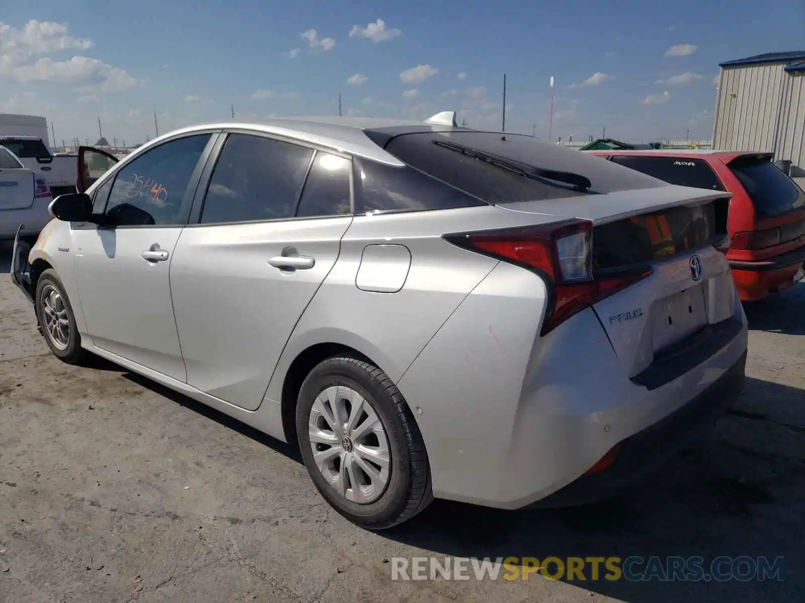 3 Photograph of a damaged car JTDKARFU9K3100247 TOYOTA PRIUS 2019