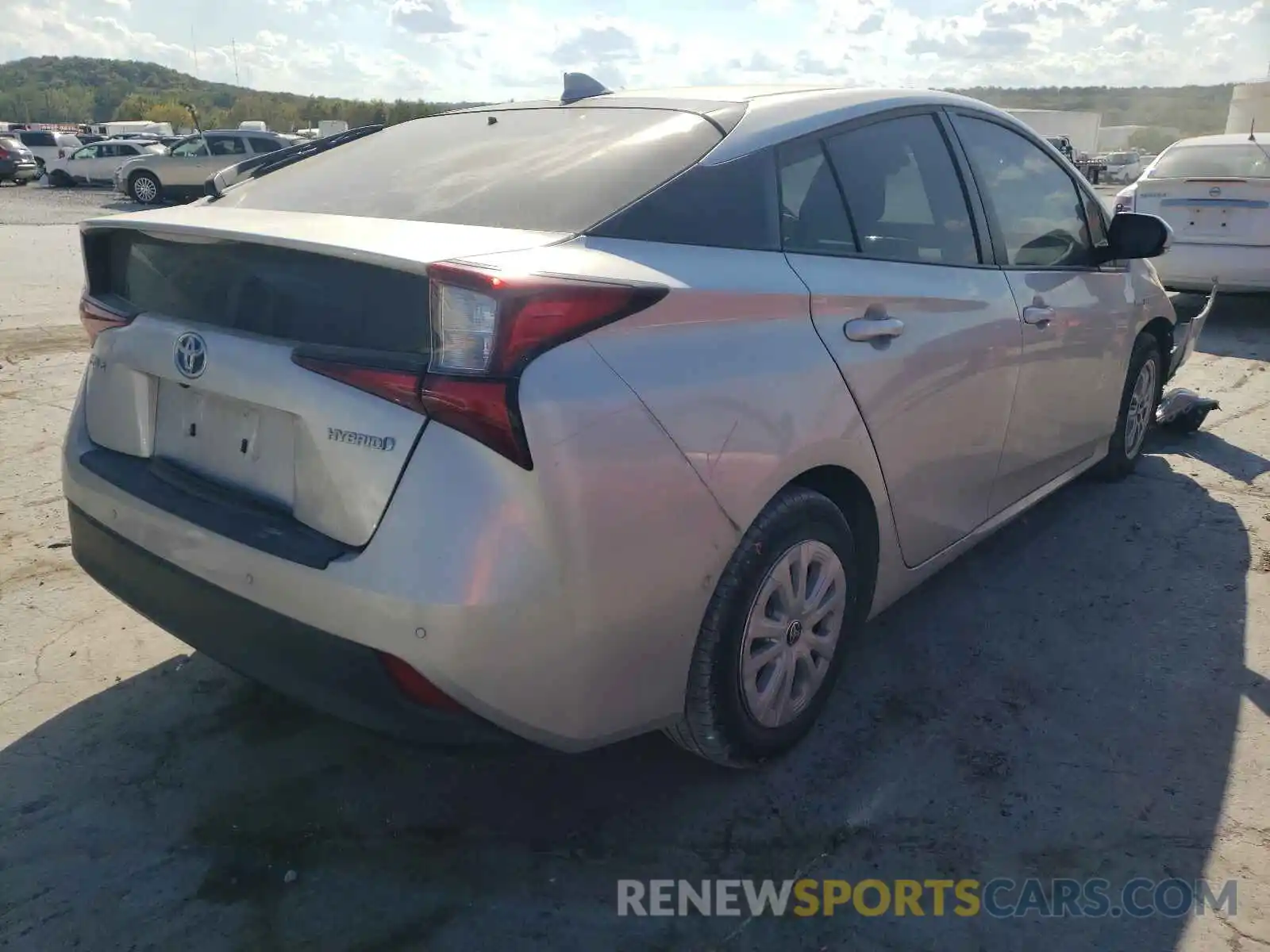 4 Photograph of a damaged car JTDKARFU9K3100247 TOYOTA PRIUS 2019