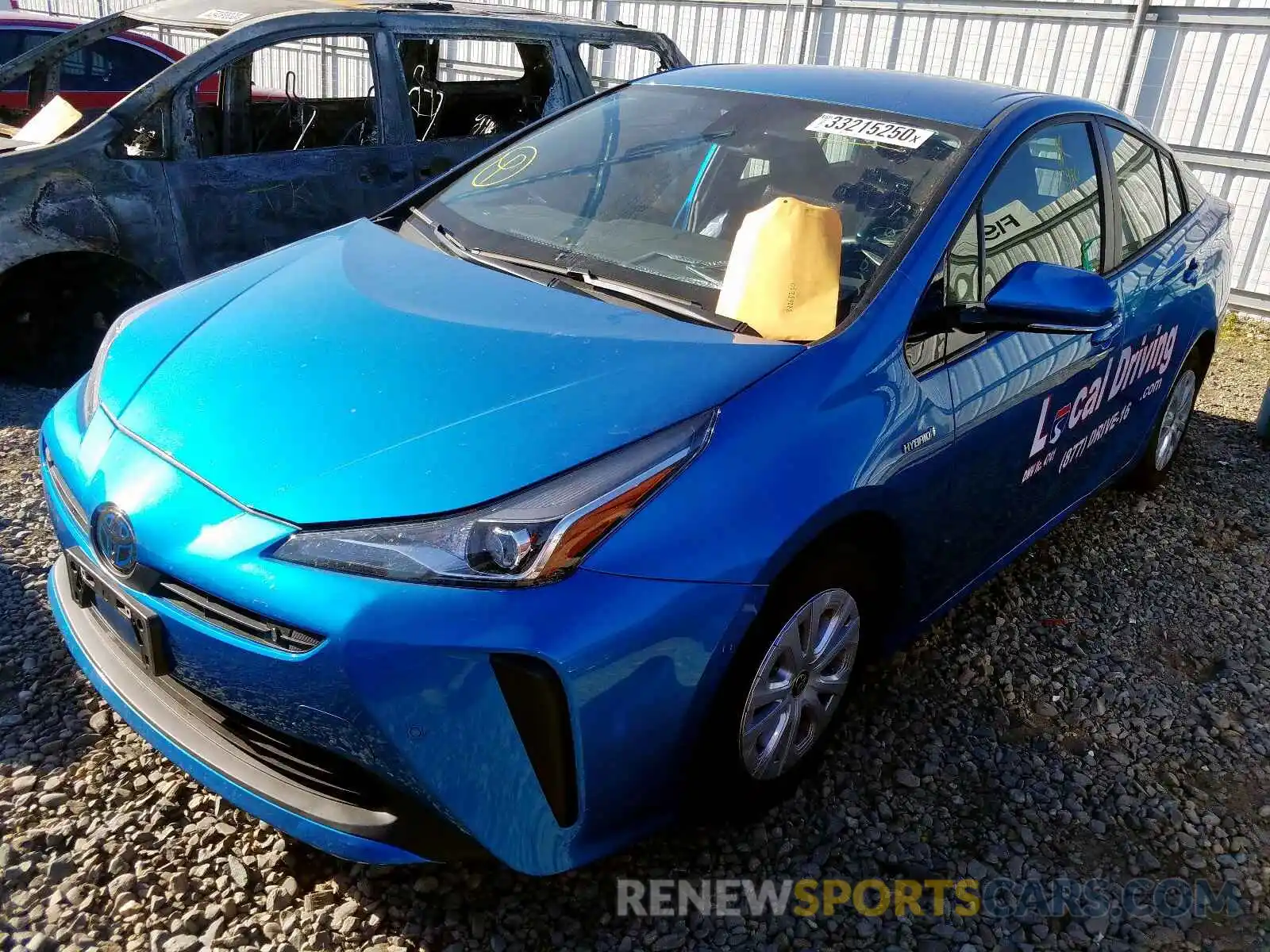 2 Photograph of a damaged car JTDKARFU9K3101138 TOYOTA PRIUS 2019