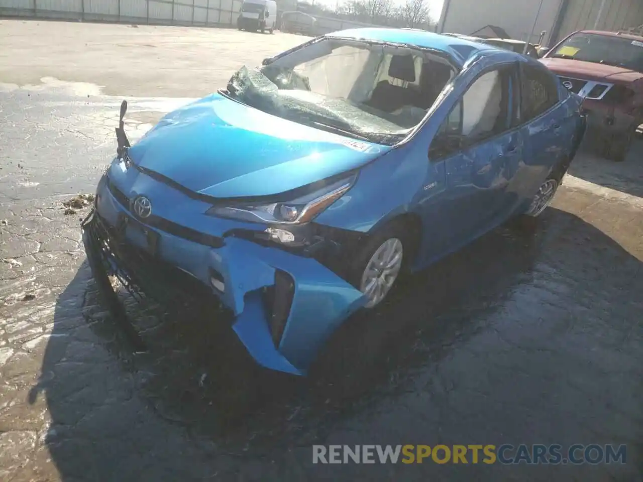 2 Photograph of a damaged car JTDKARFU9K3102547 TOYOTA PRIUS 2019