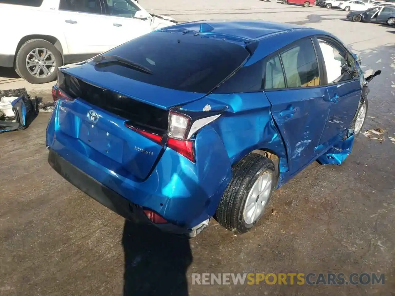 4 Photograph of a damaged car JTDKARFU9K3102547 TOYOTA PRIUS 2019