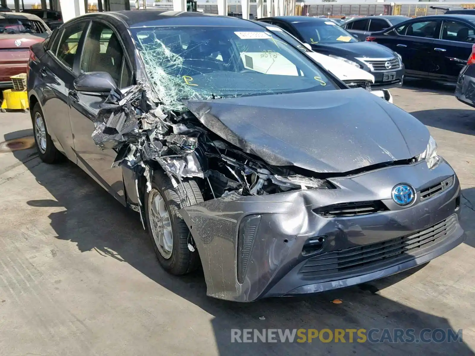 1 Photograph of a damaged car JTDKARFUXK3069820 TOYOTA PRIUS 2019