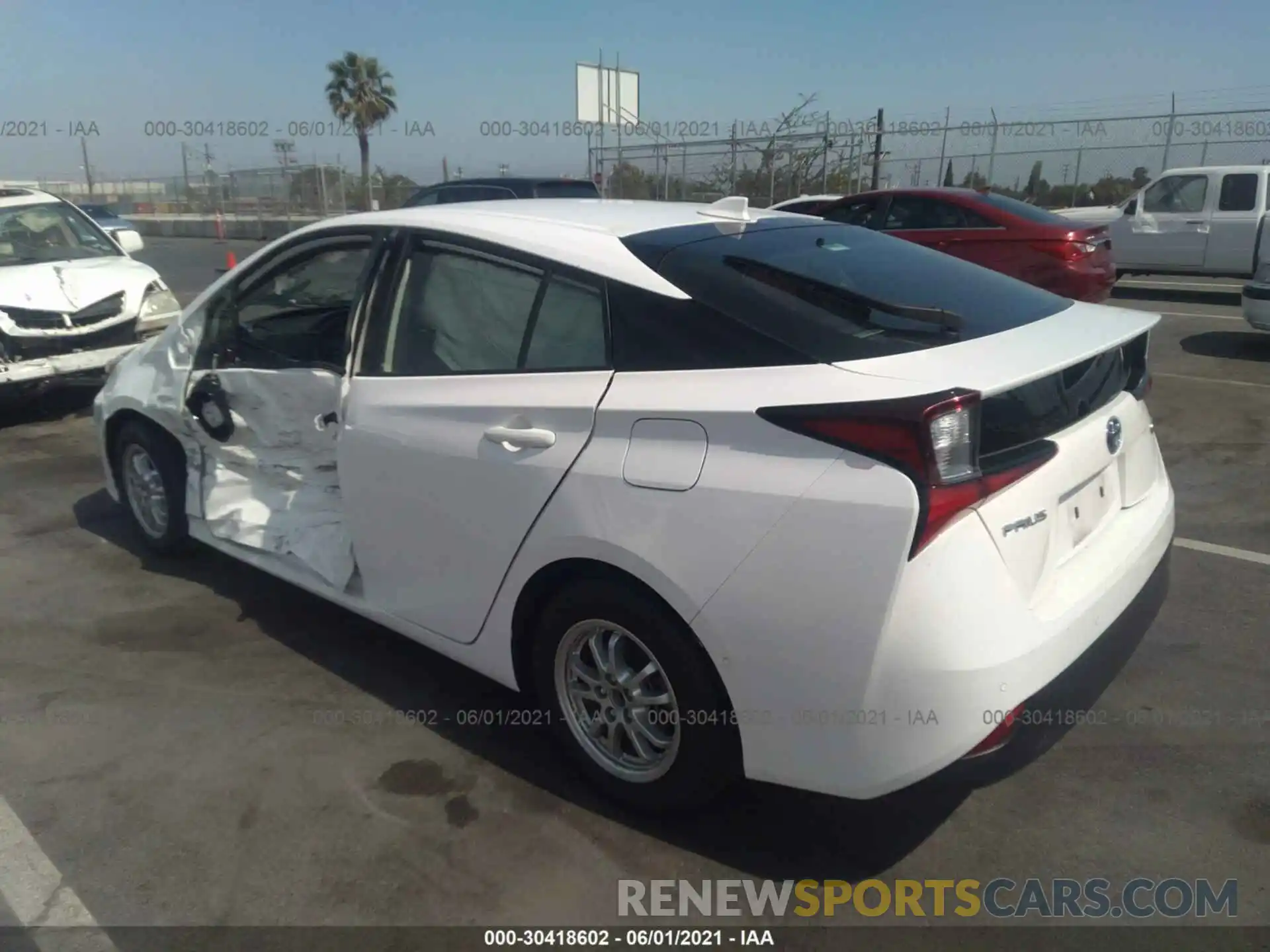 3 Photograph of a damaged car JTDKARFUXK3070384 TOYOTA PRIUS 2019