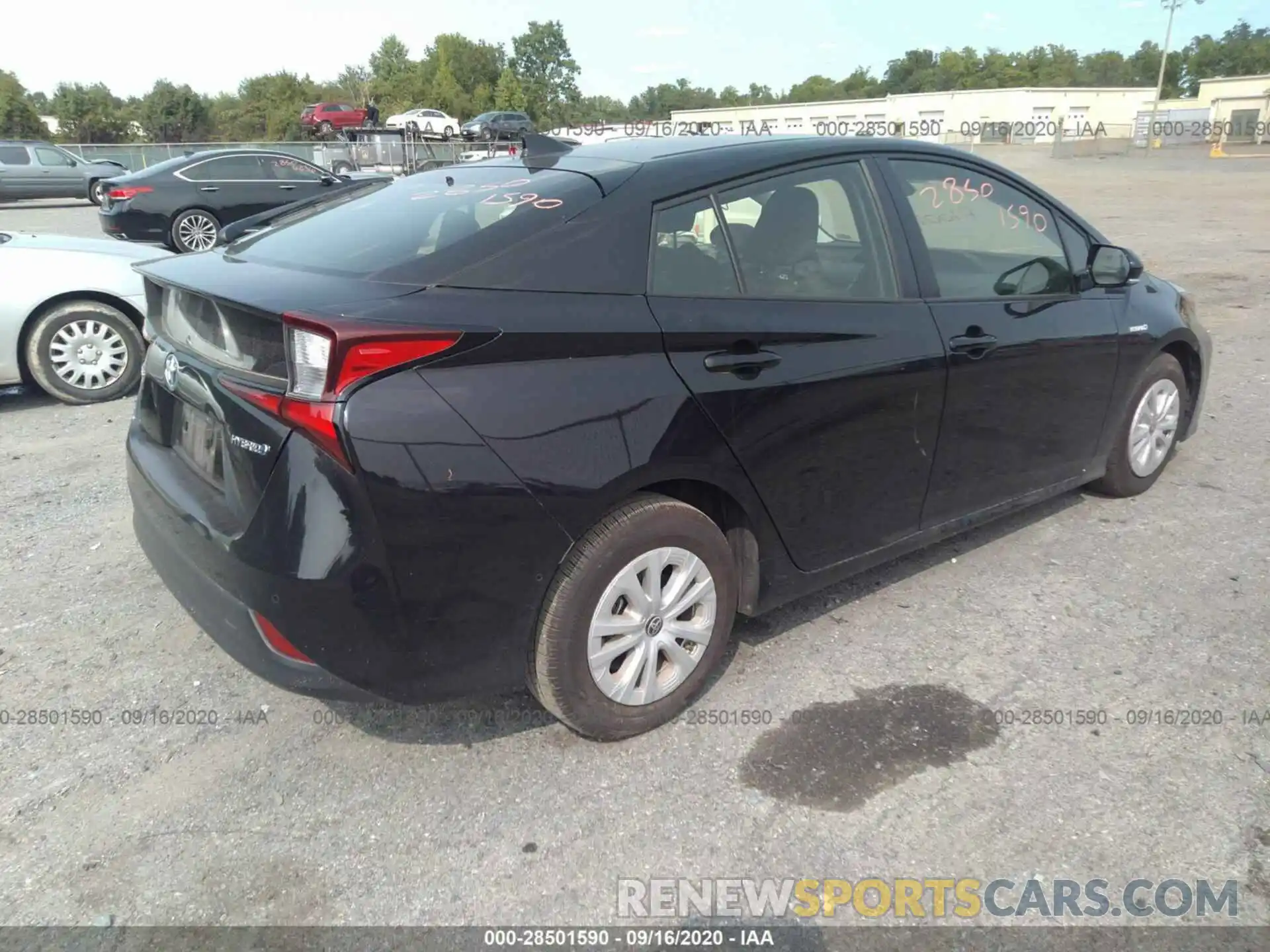 4 Photograph of a damaged car JTDKARFUXK3070479 TOYOTA PRIUS 2019