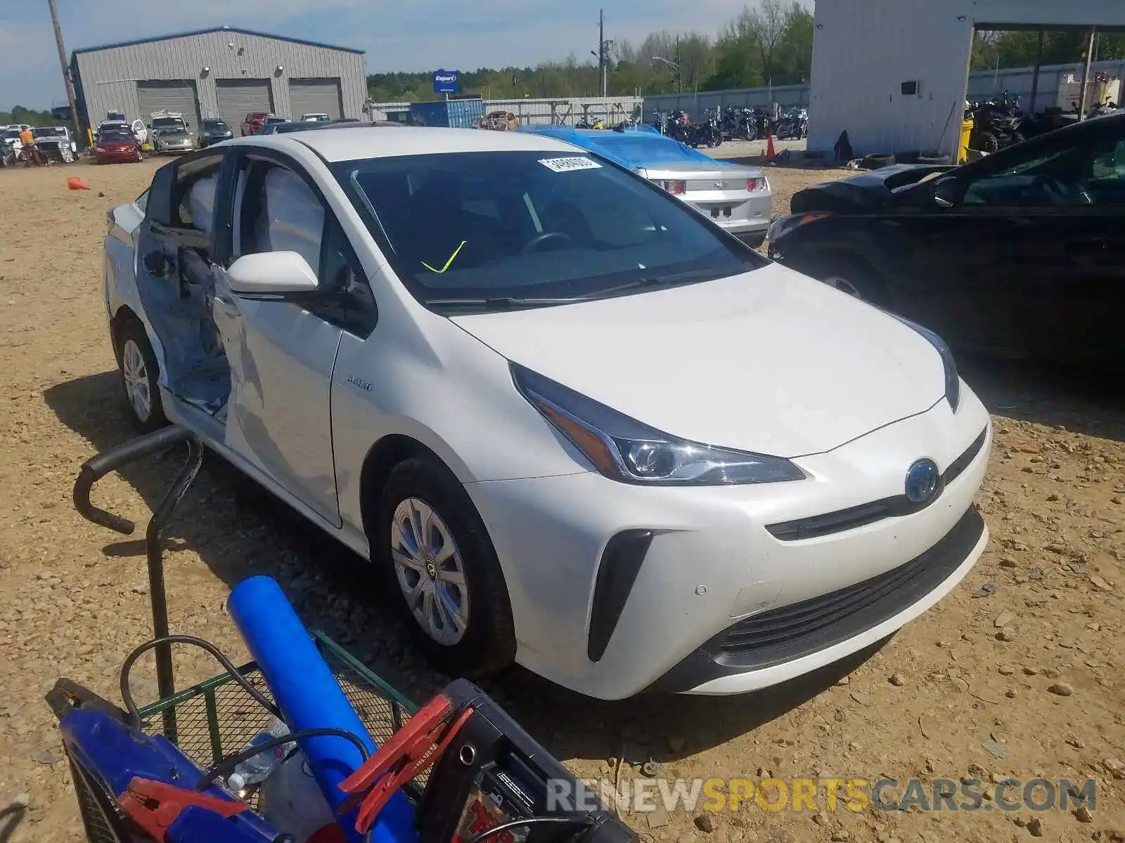 1 Photograph of a damaged car JTDKARFUXK3070613 TOYOTA PRIUS 2019