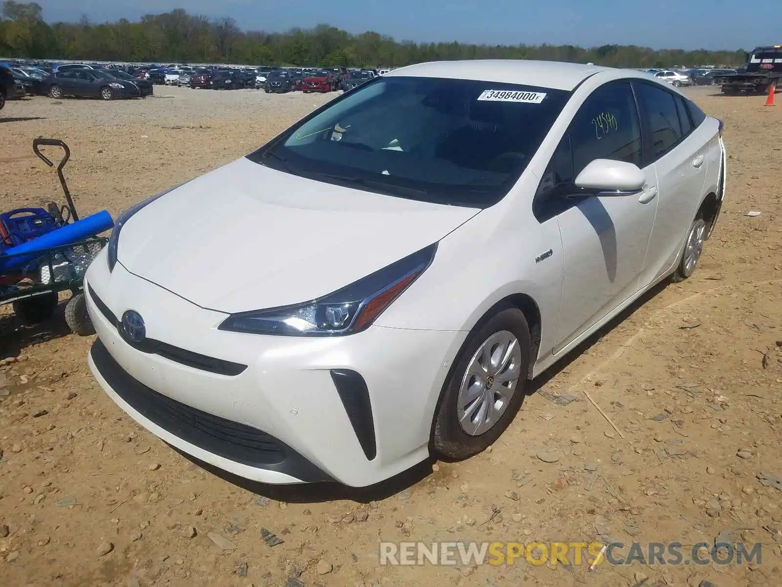 2 Photograph of a damaged car JTDKARFUXK3070613 TOYOTA PRIUS 2019