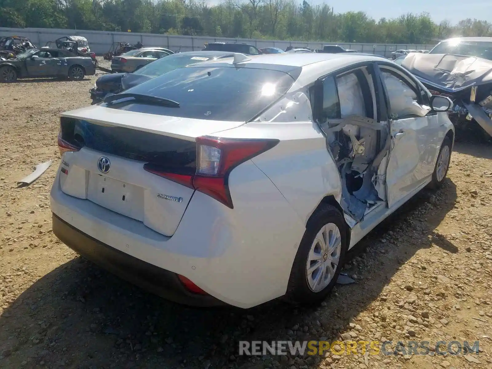 4 Photograph of a damaged car JTDKARFUXK3070613 TOYOTA PRIUS 2019