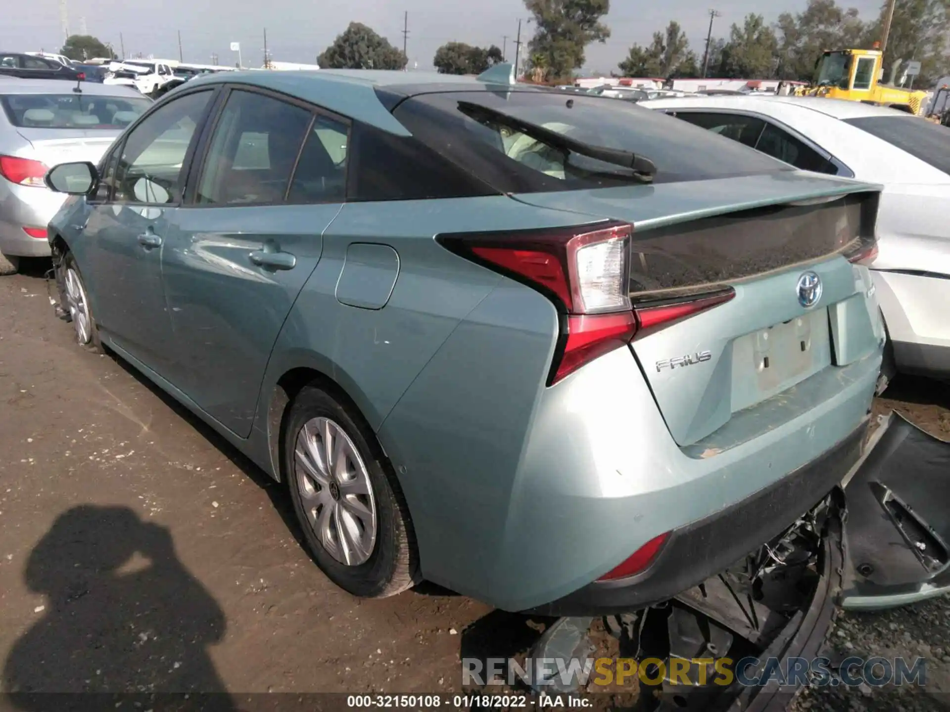 3 Photograph of a damaged car JTDKARFUXK3071504 TOYOTA PRIUS 2019