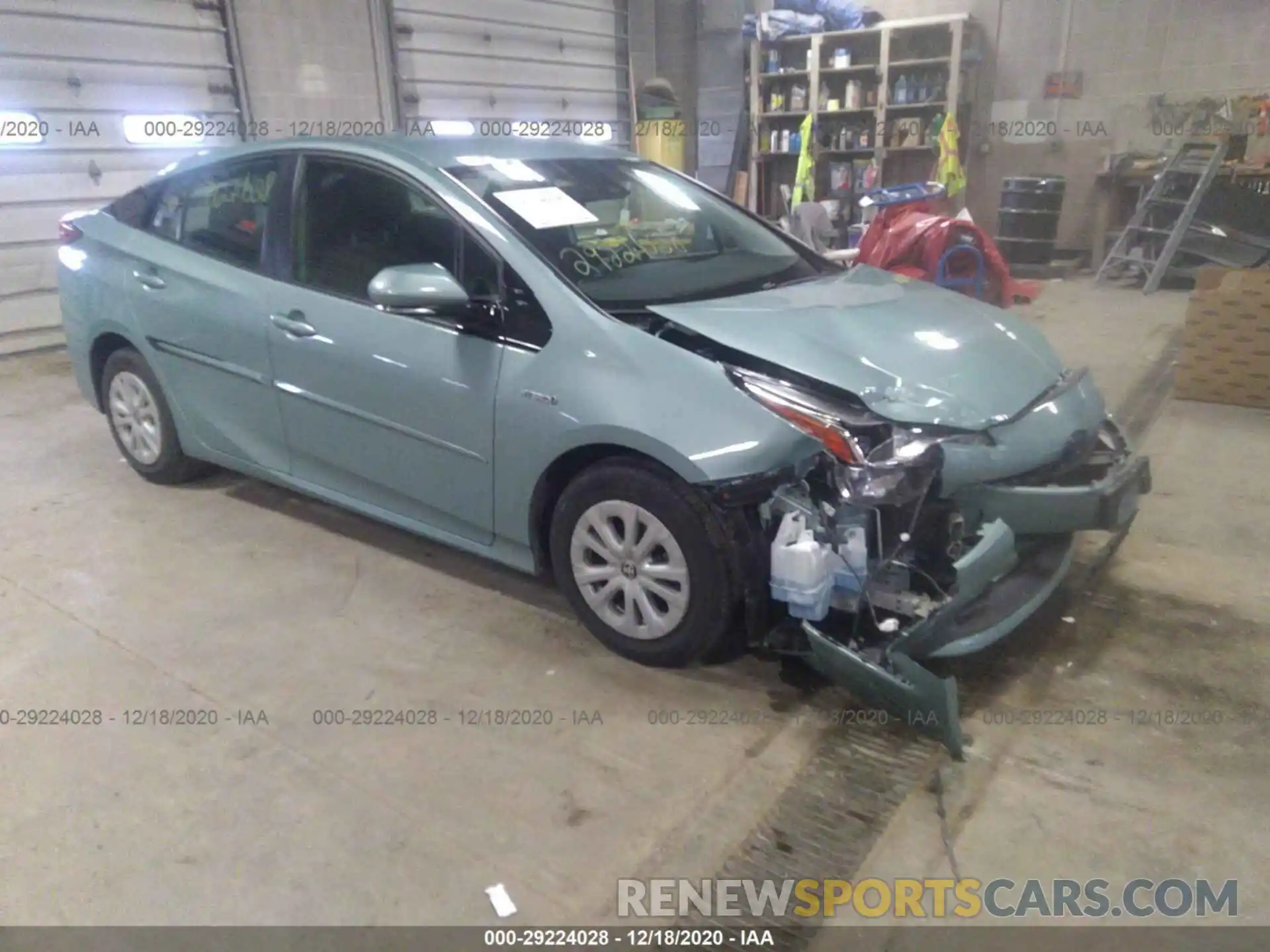 1 Photograph of a damaged car JTDKARFUXK3071616 TOYOTA PRIUS 2019