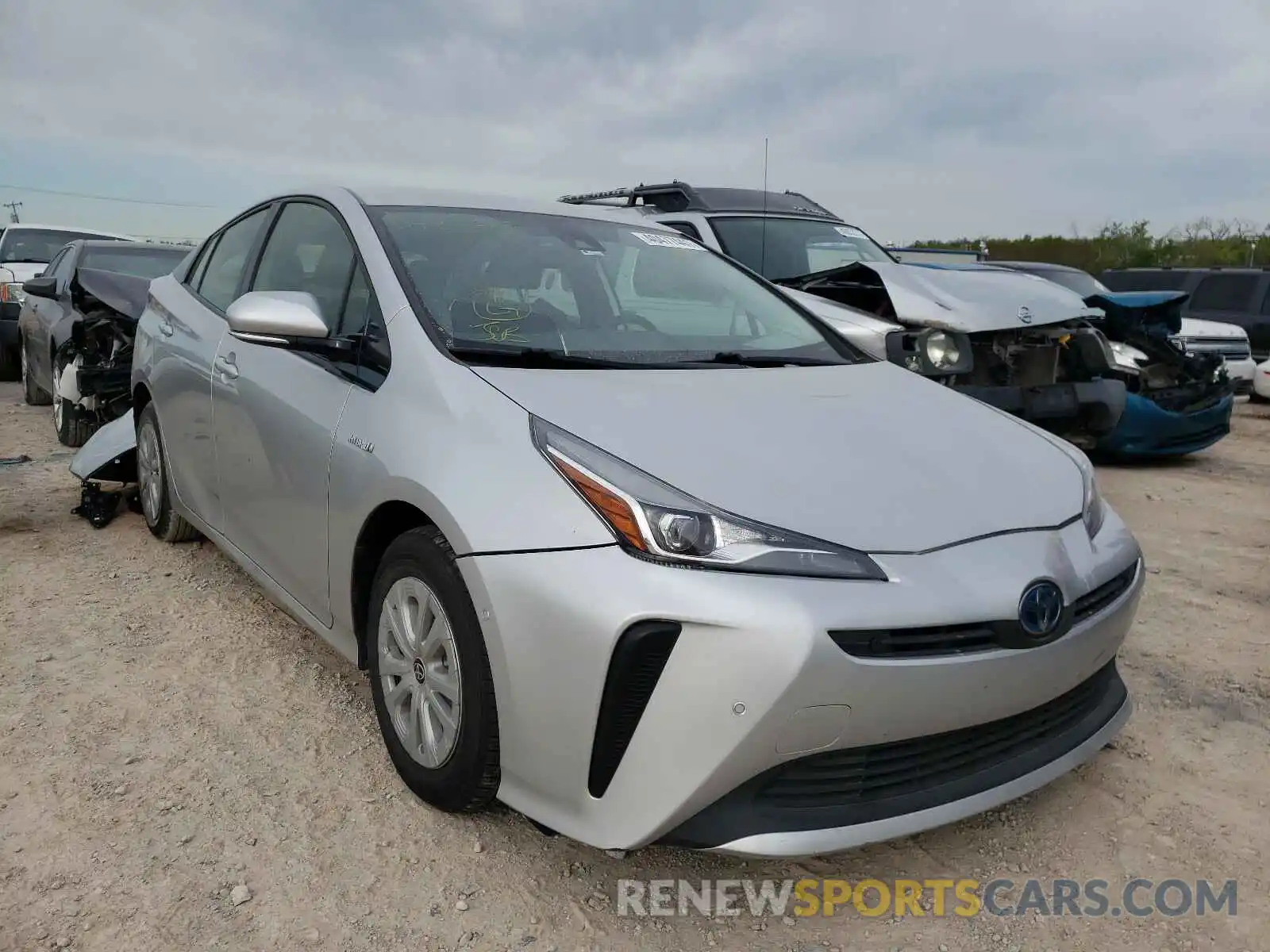 1 Photograph of a damaged car JTDKARFUXK3072779 TOYOTA PRIUS 2019