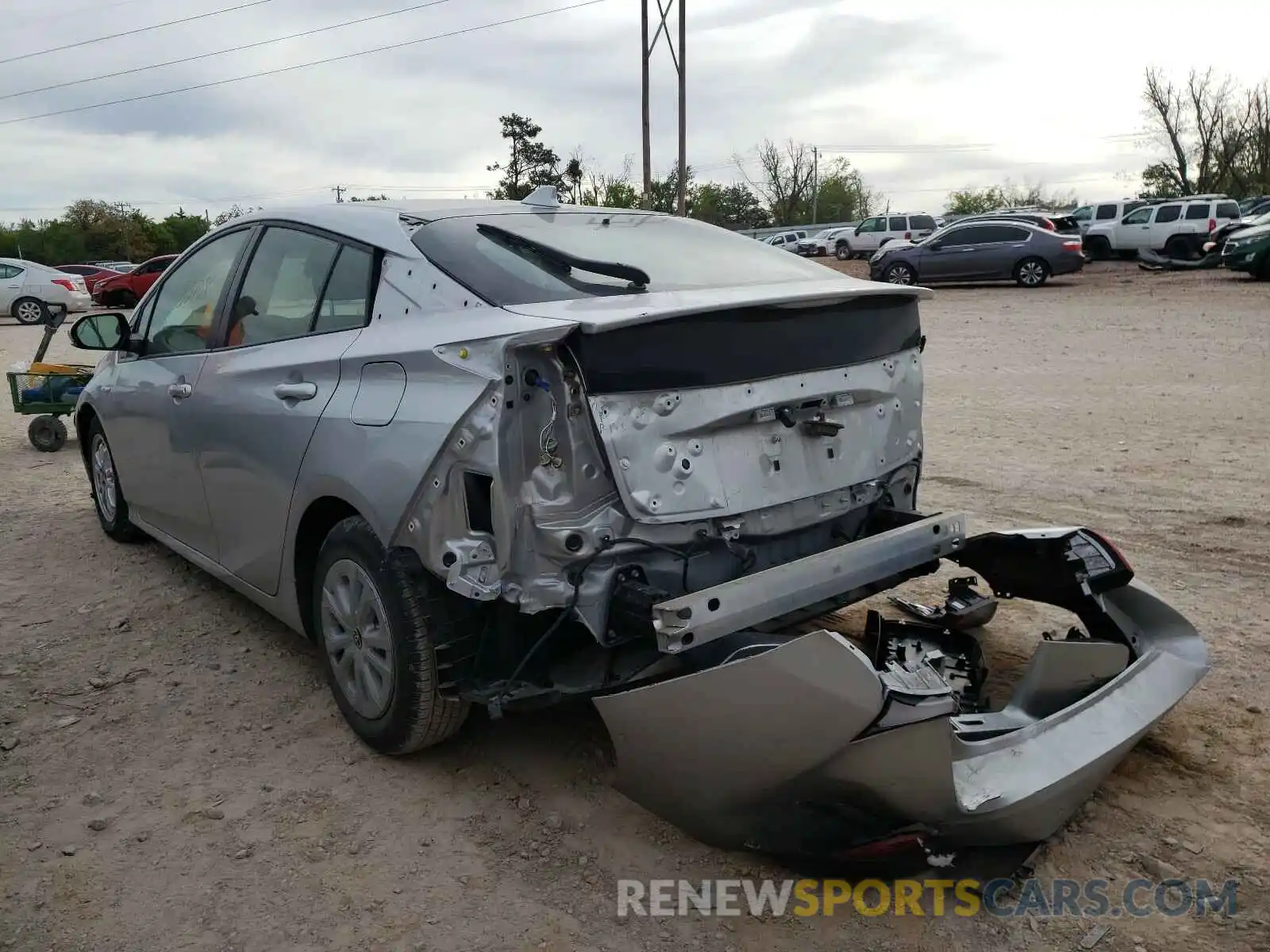 3 Photograph of a damaged car JTDKARFUXK3072779 TOYOTA PRIUS 2019