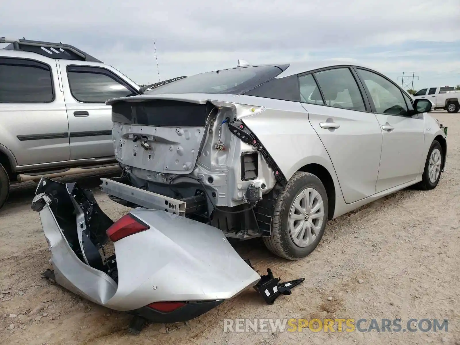 4 Photograph of a damaged car JTDKARFUXK3072779 TOYOTA PRIUS 2019